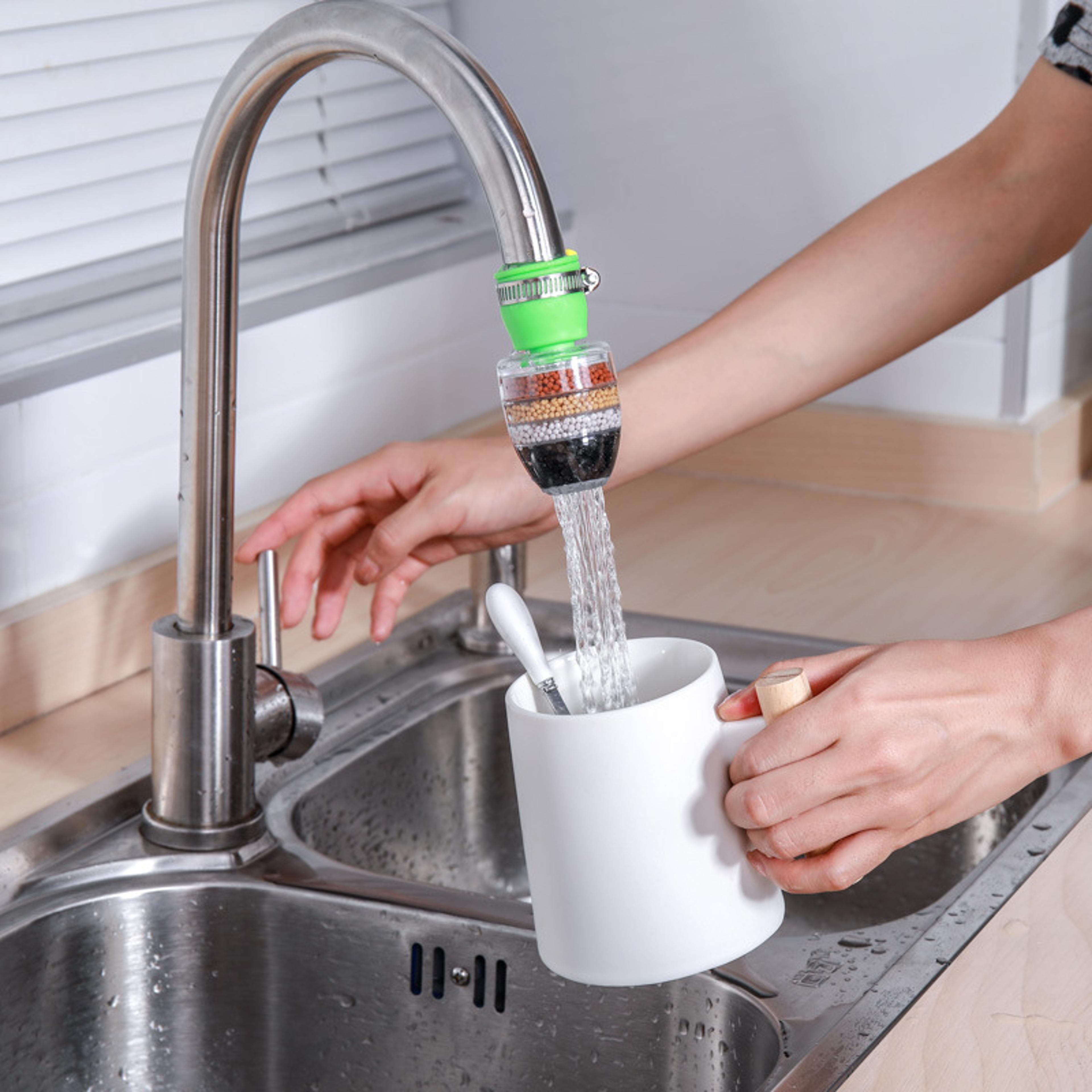 high pressure faucet water filter layer coconut charcoal tap purifier nozzle