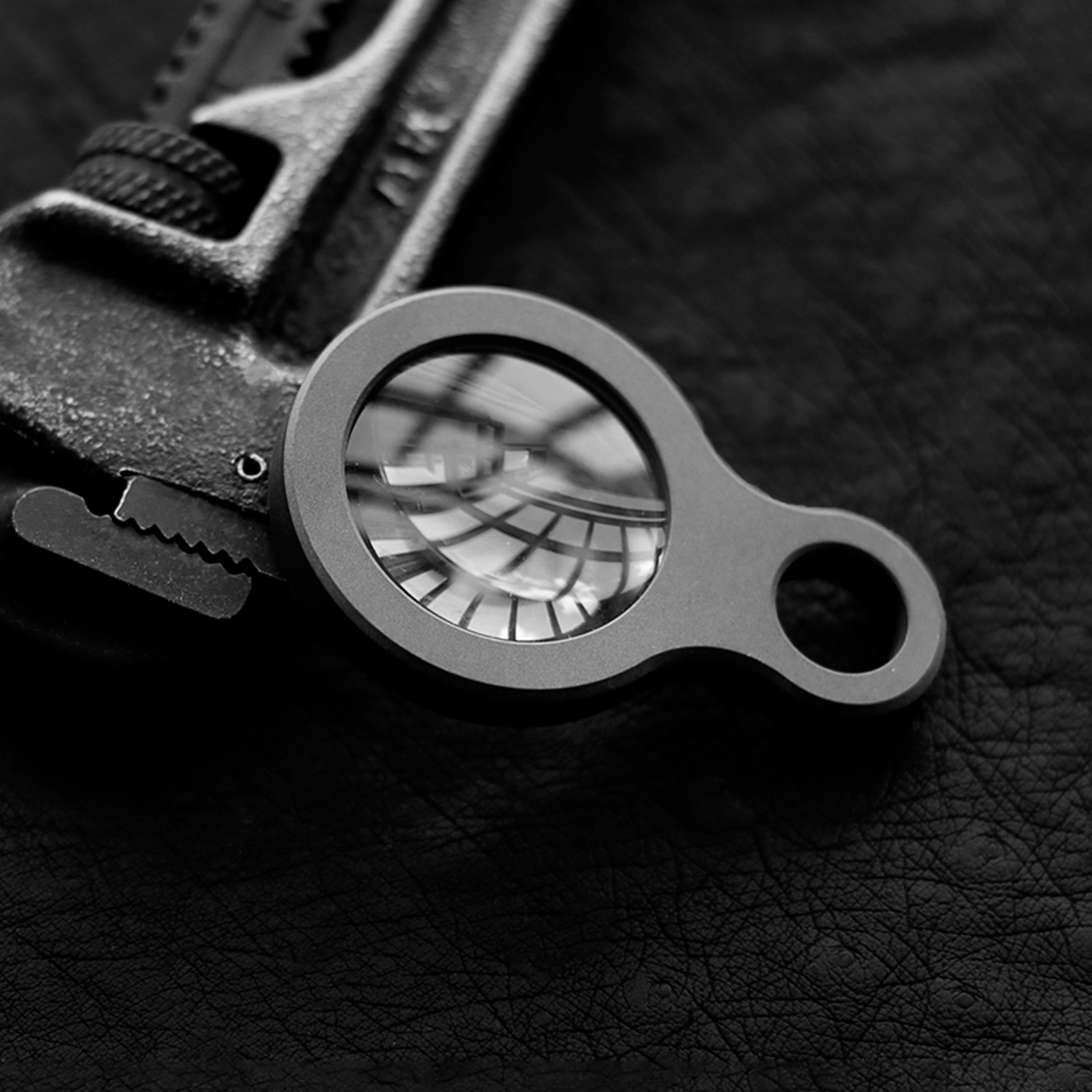 titanium alloy magnifying glass portable edc survival tool for camping & outdoor