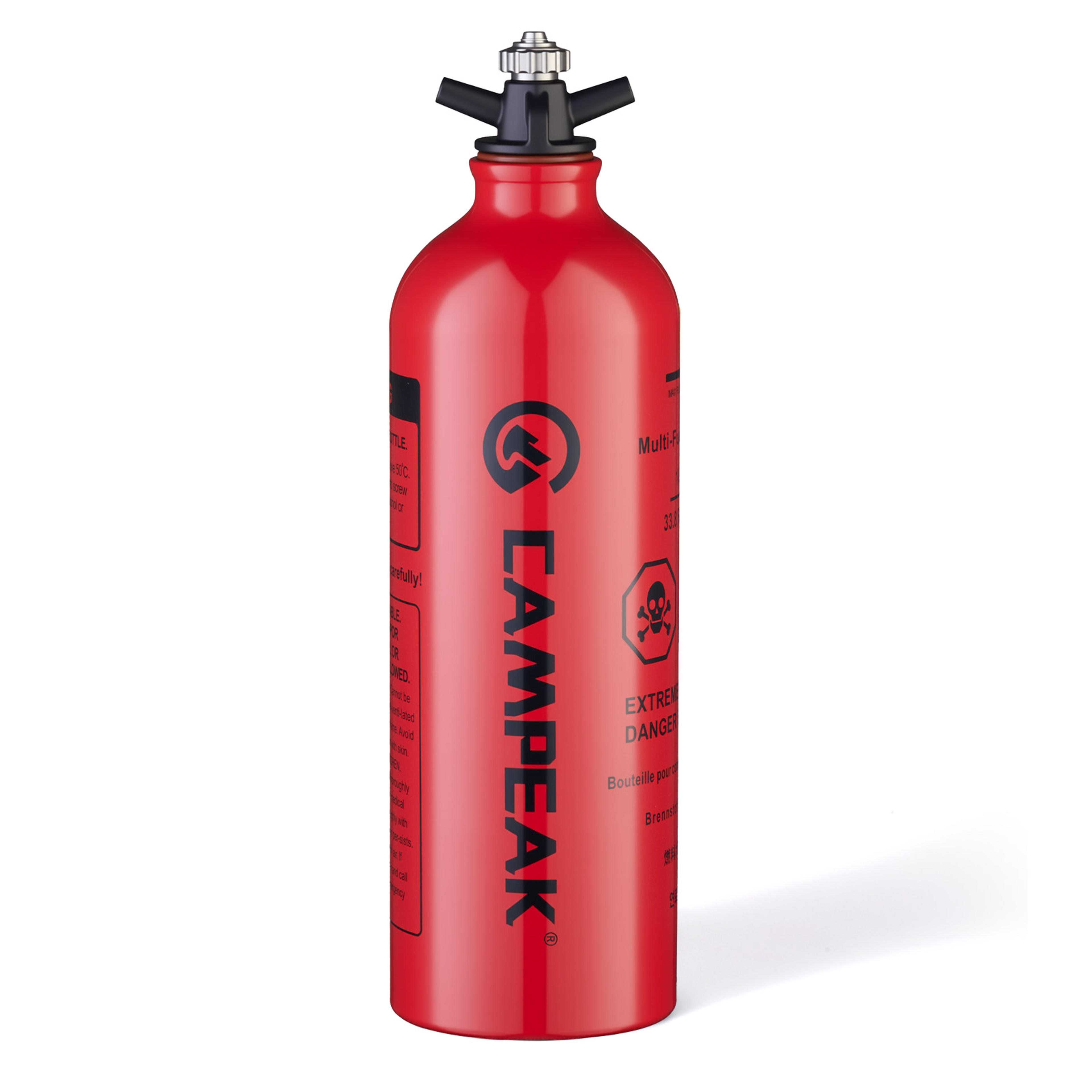 outdoor fuel & water bottle with safety valve
