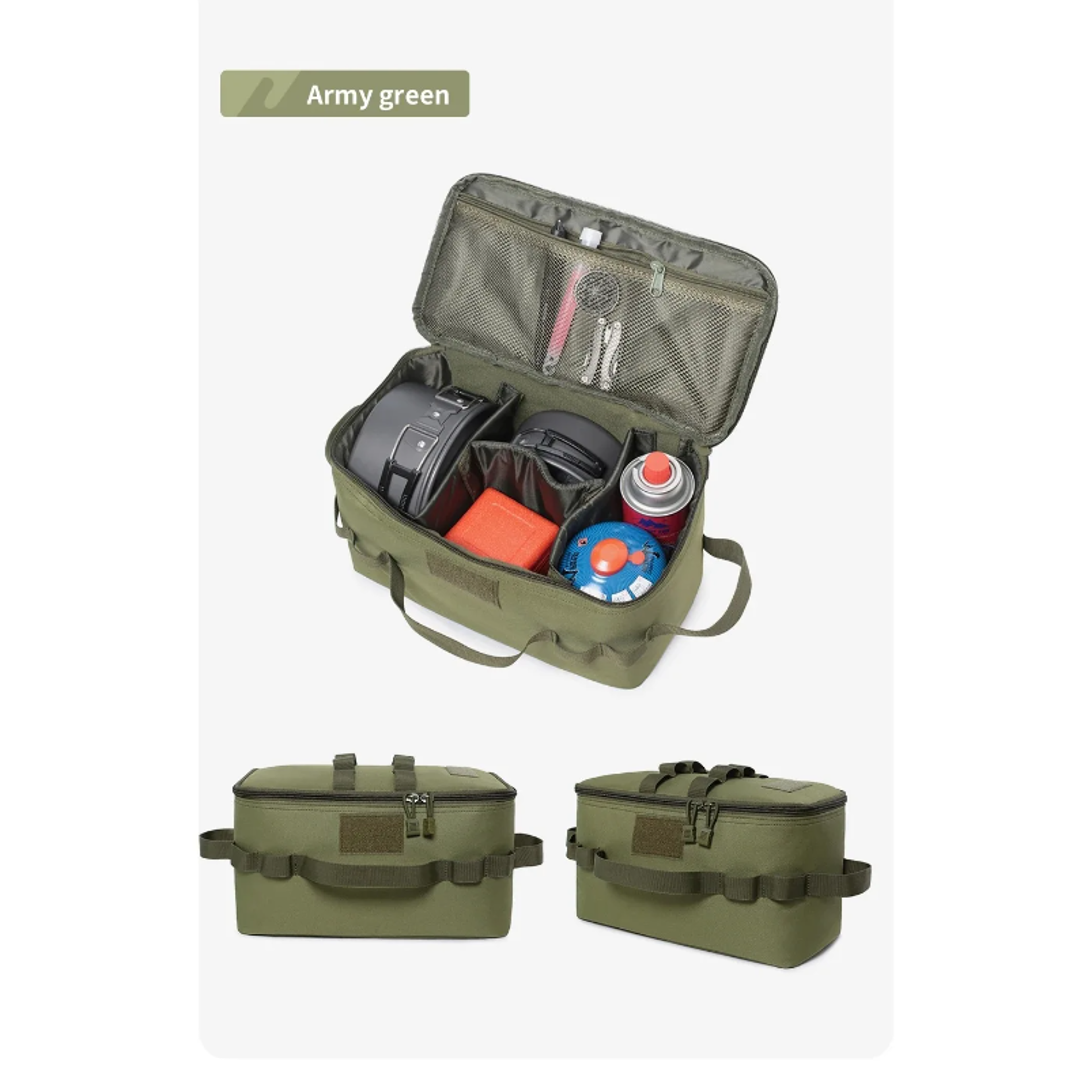 heavy duty outdoor camping gas canister storage bag large capacity tool organizer