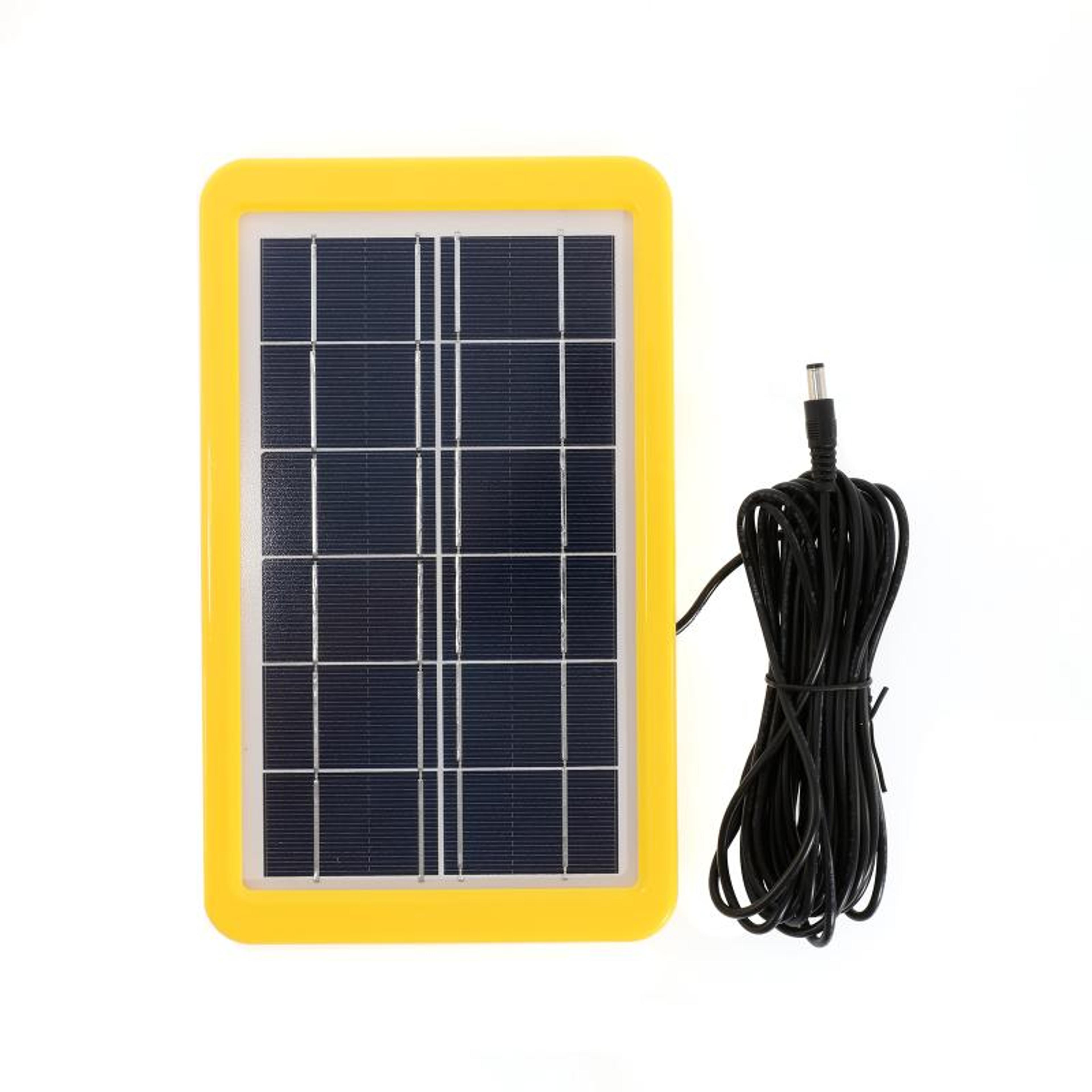 Solar Panel Emergency Light Kit With USB Charger  LED Bulbs 4