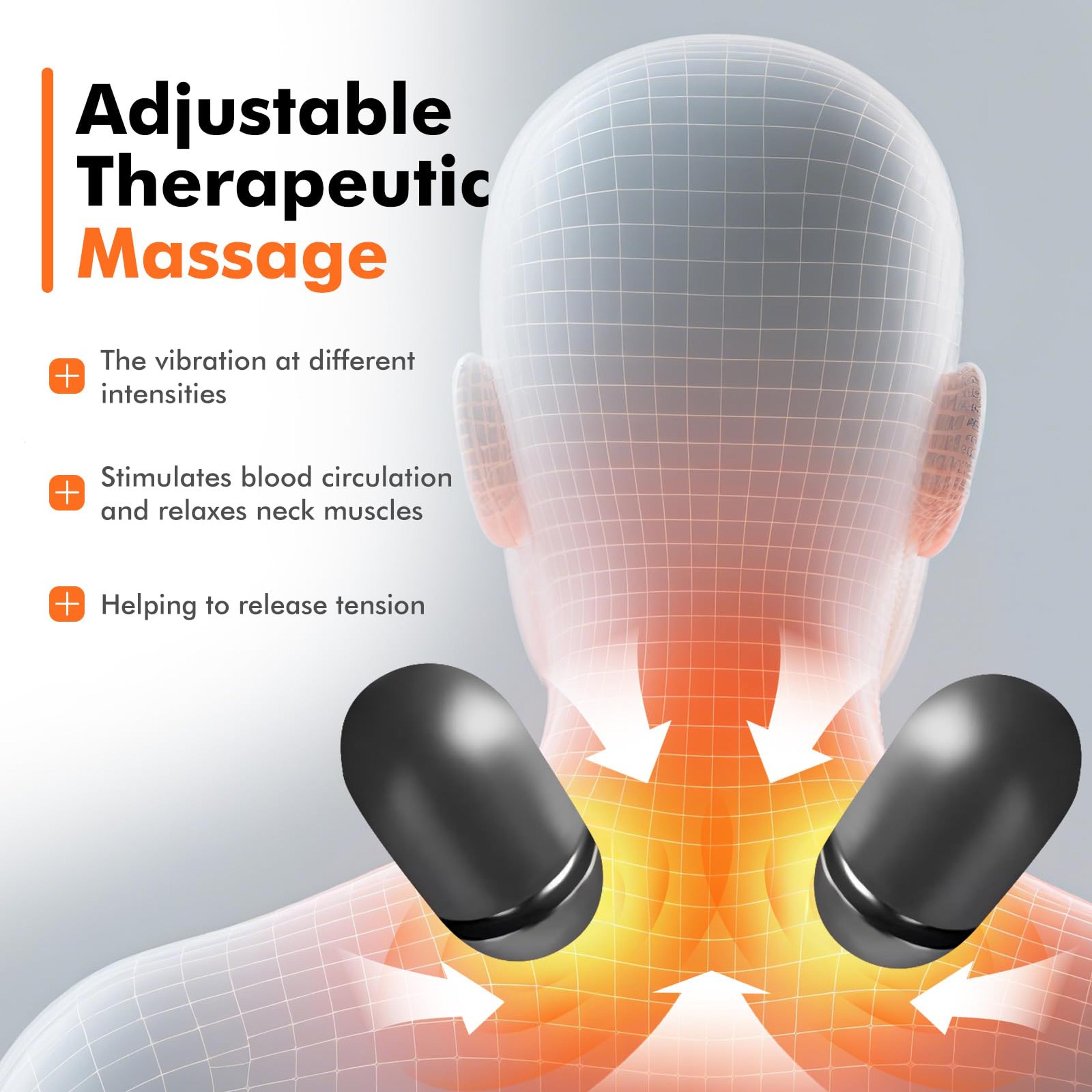 Heated Neck Massager Pillow With Traction  Posture Support 1