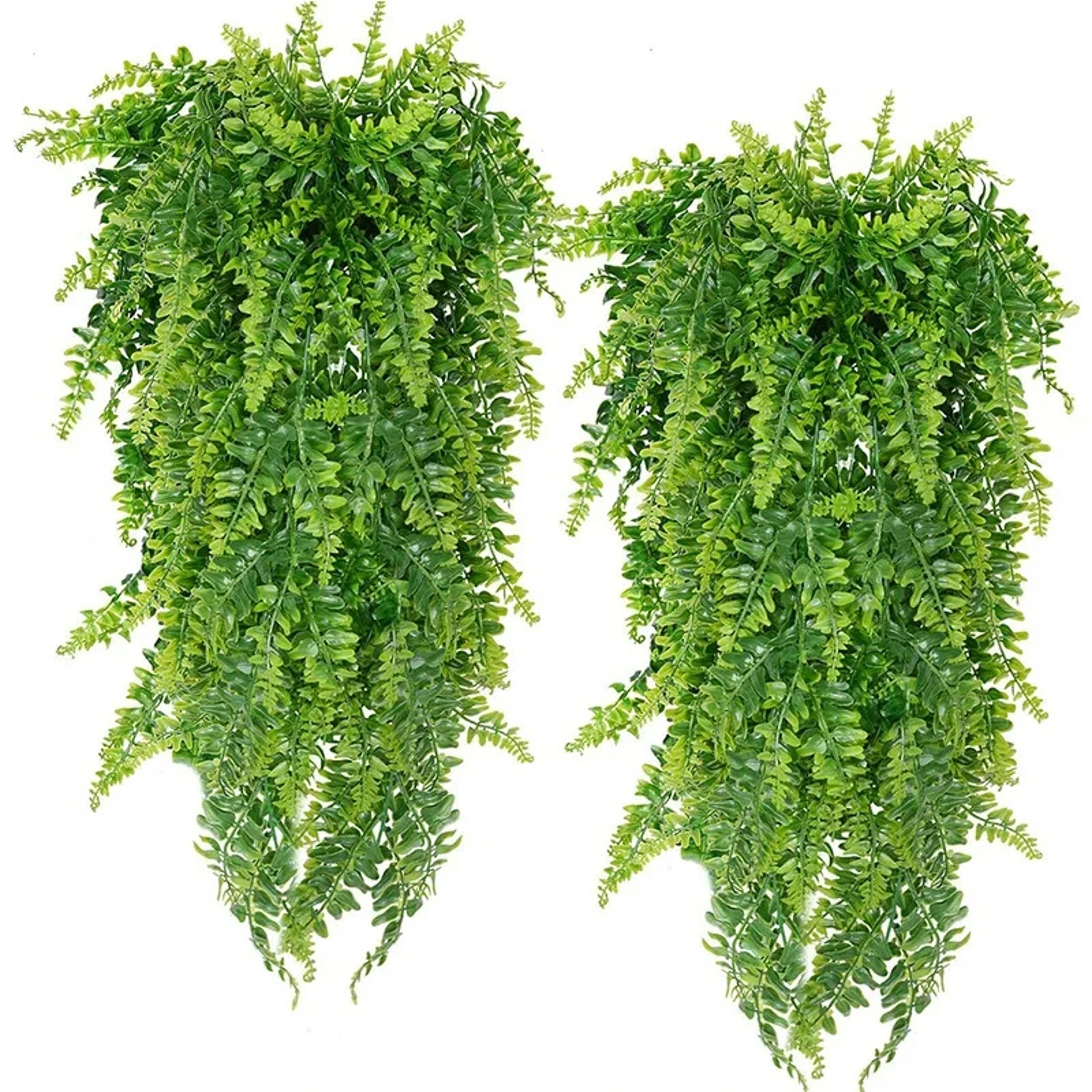 artificial hanging fern vines for indoor greenery decor & balcony wall styling