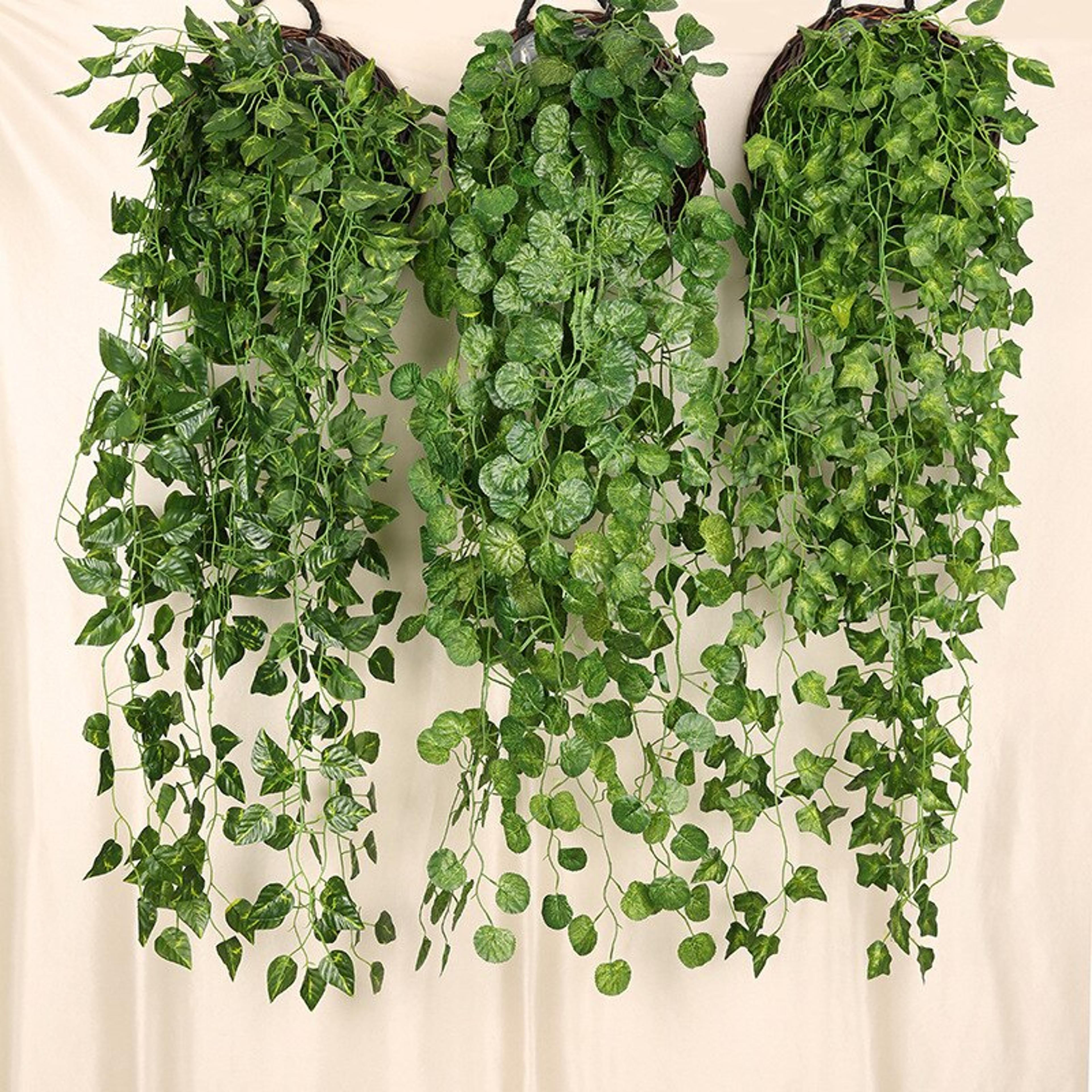 artificial ivy vine wall hanging indoor greenery decor