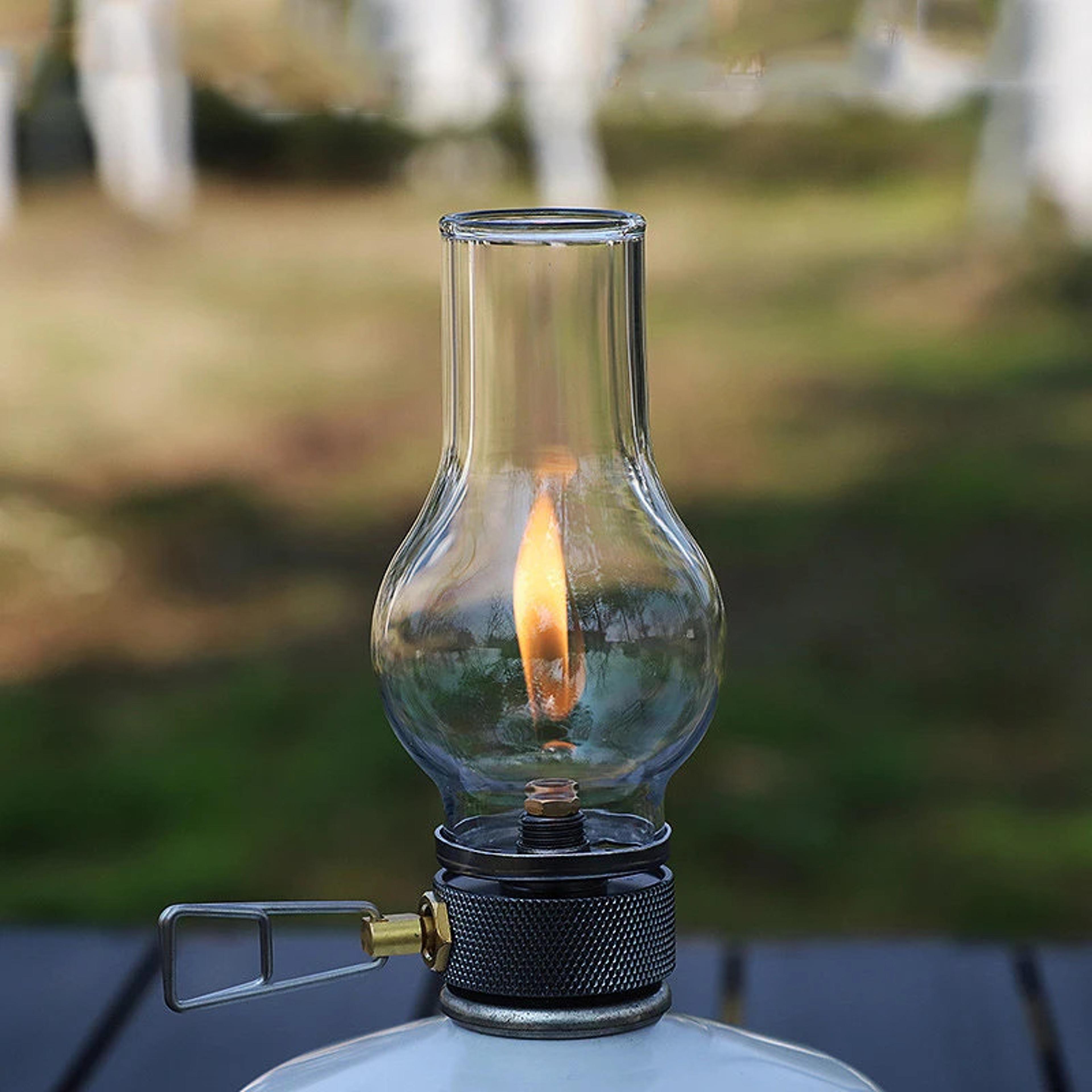 portable butane gas lantern for camping & hiking – compact outdoor candle light