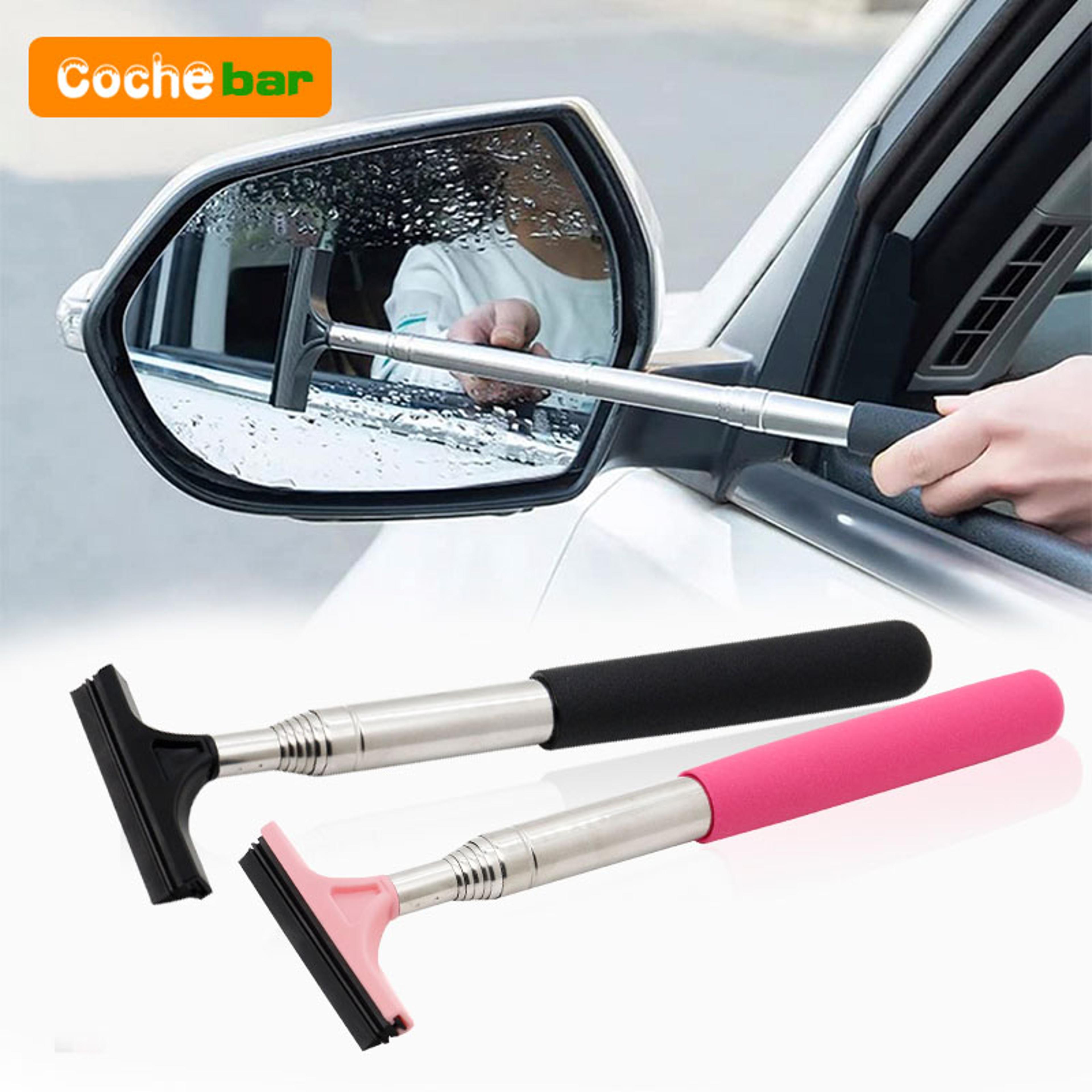 Premium Telescopic Car Mirror  Window Cleaning Tool With Adjustable Wiper 0