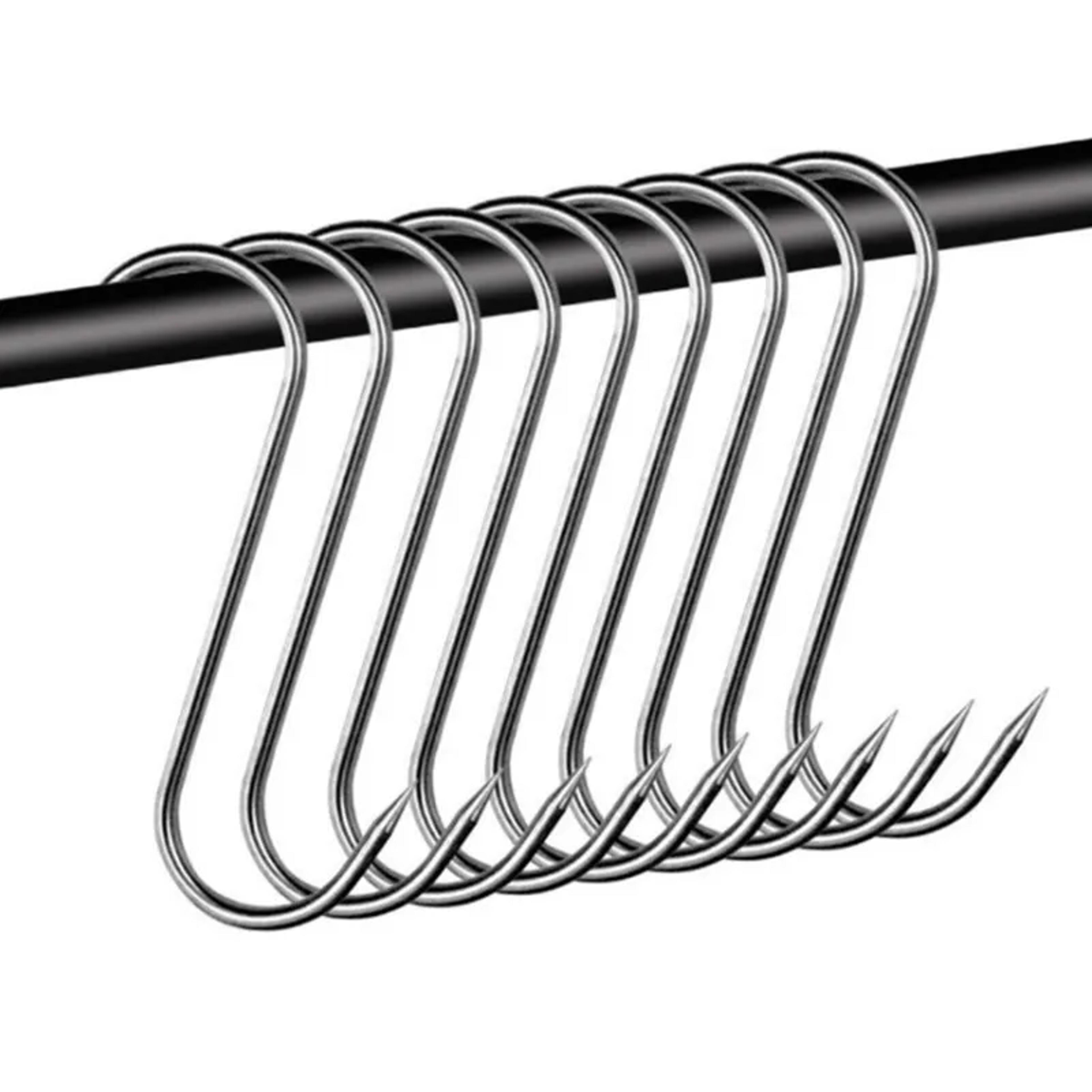 Heavy Duty Stainless Steel S Hooks For Meat  Kitchen Utensils Sharp Tip Hanging Hooks 1