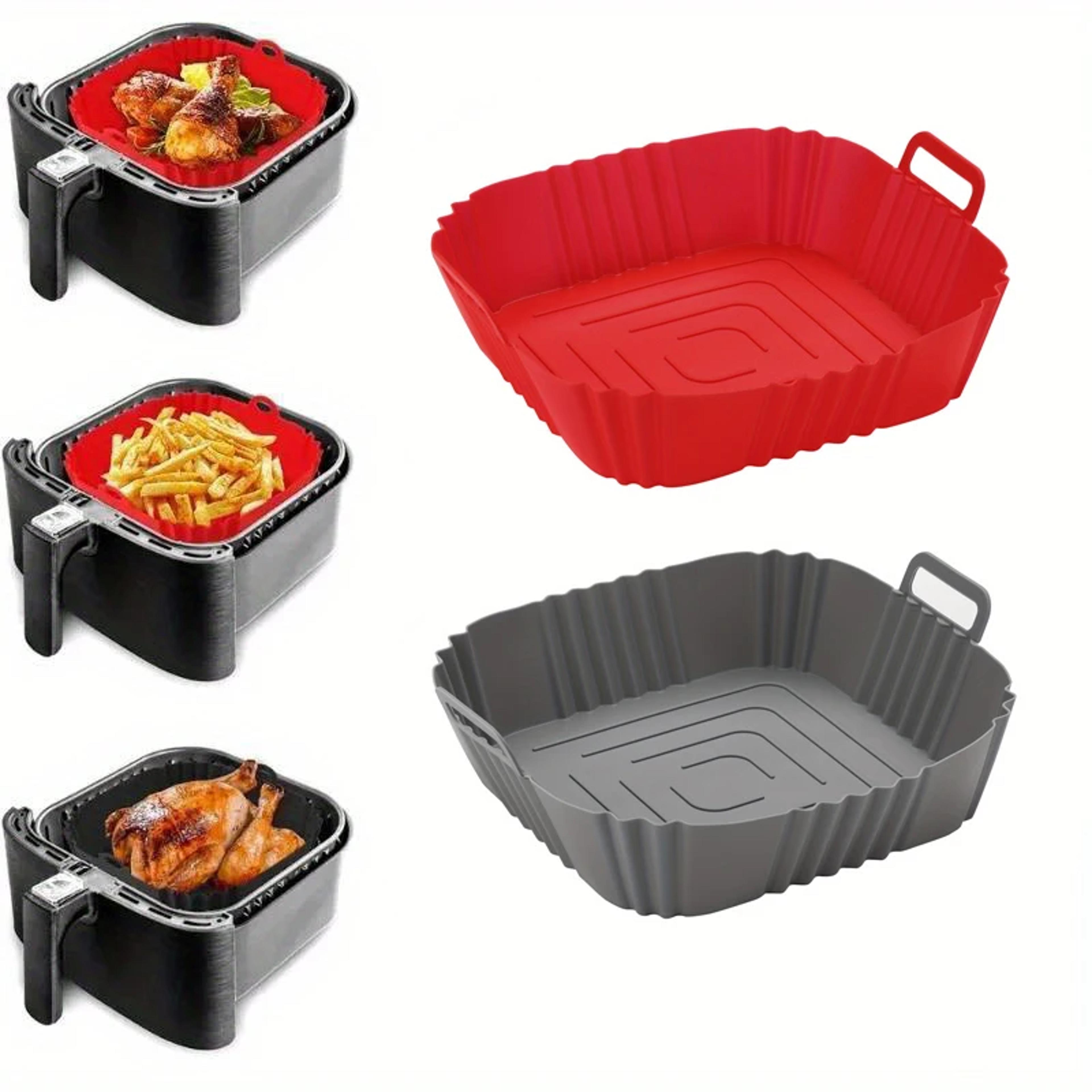reusable silicone air fryer liner non stick basket mat for easy clean cooking