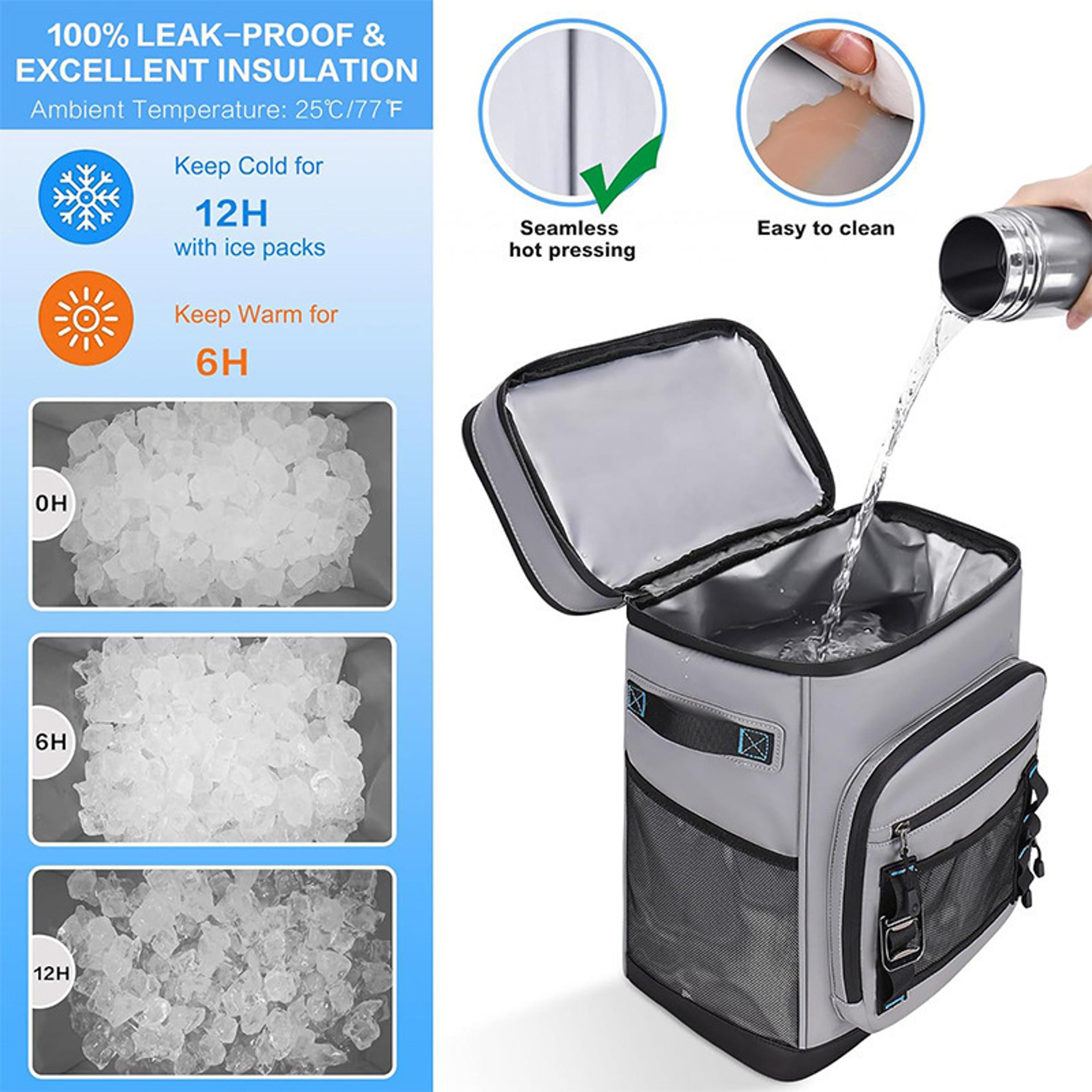 Large Waterproof Cooler Backpack Leakproof Insulated Backpack For Camping Beach Picnics 2