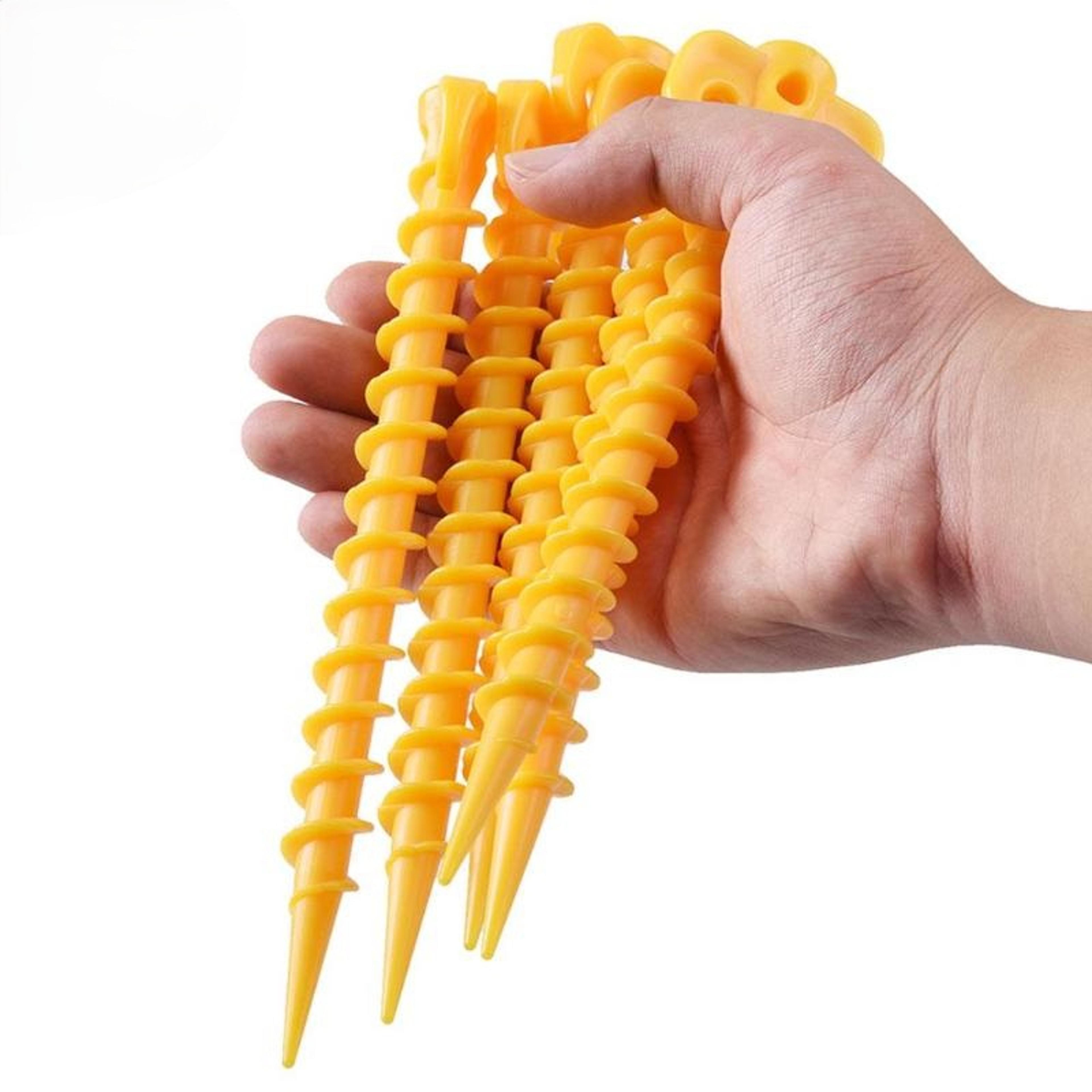 high grip spiral sand tent stakes pack for beach & camping stability
