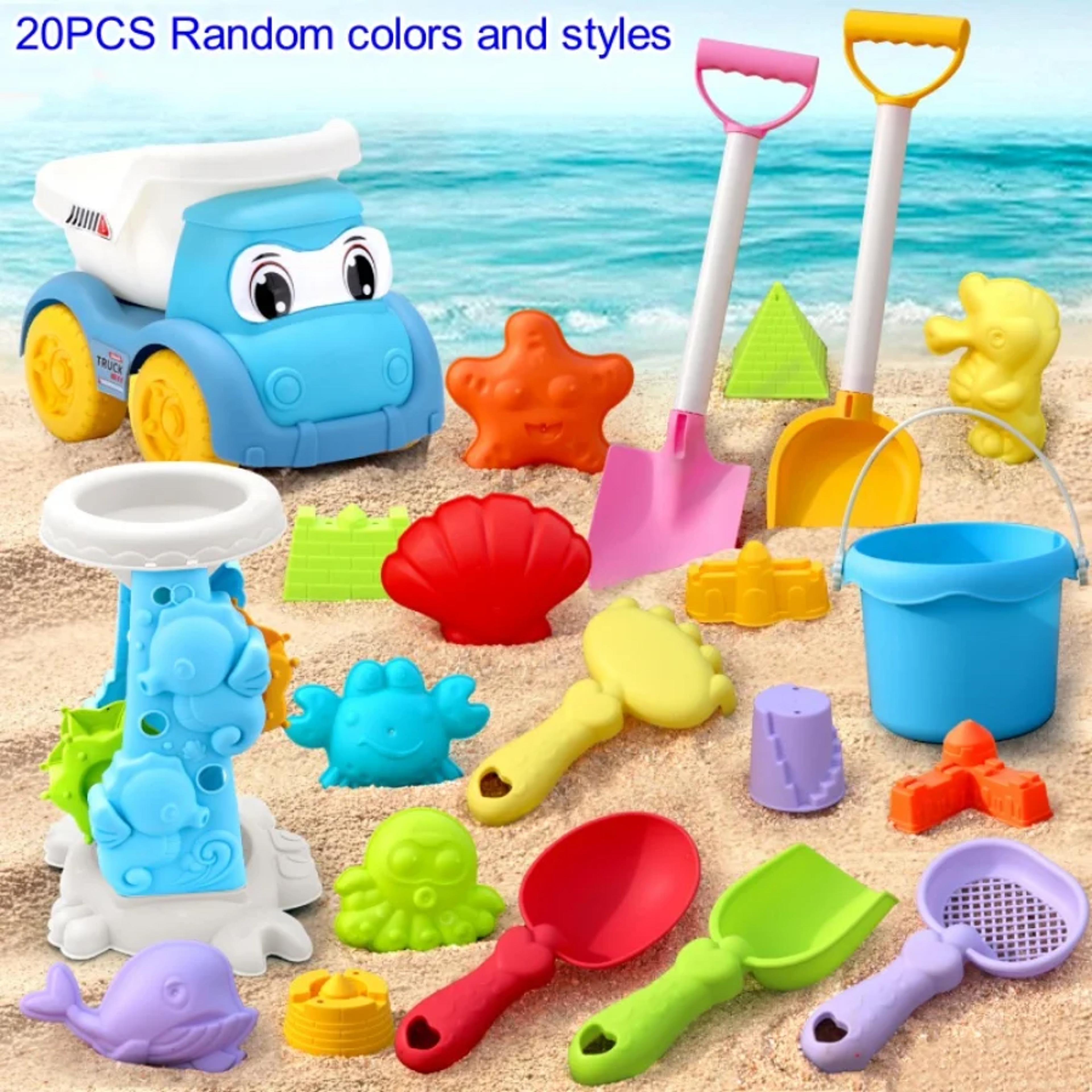 Kids Beach Toy Set With ATV Sand Digging Kit And Bucket Fun Beach Play Set For Toddlers 4