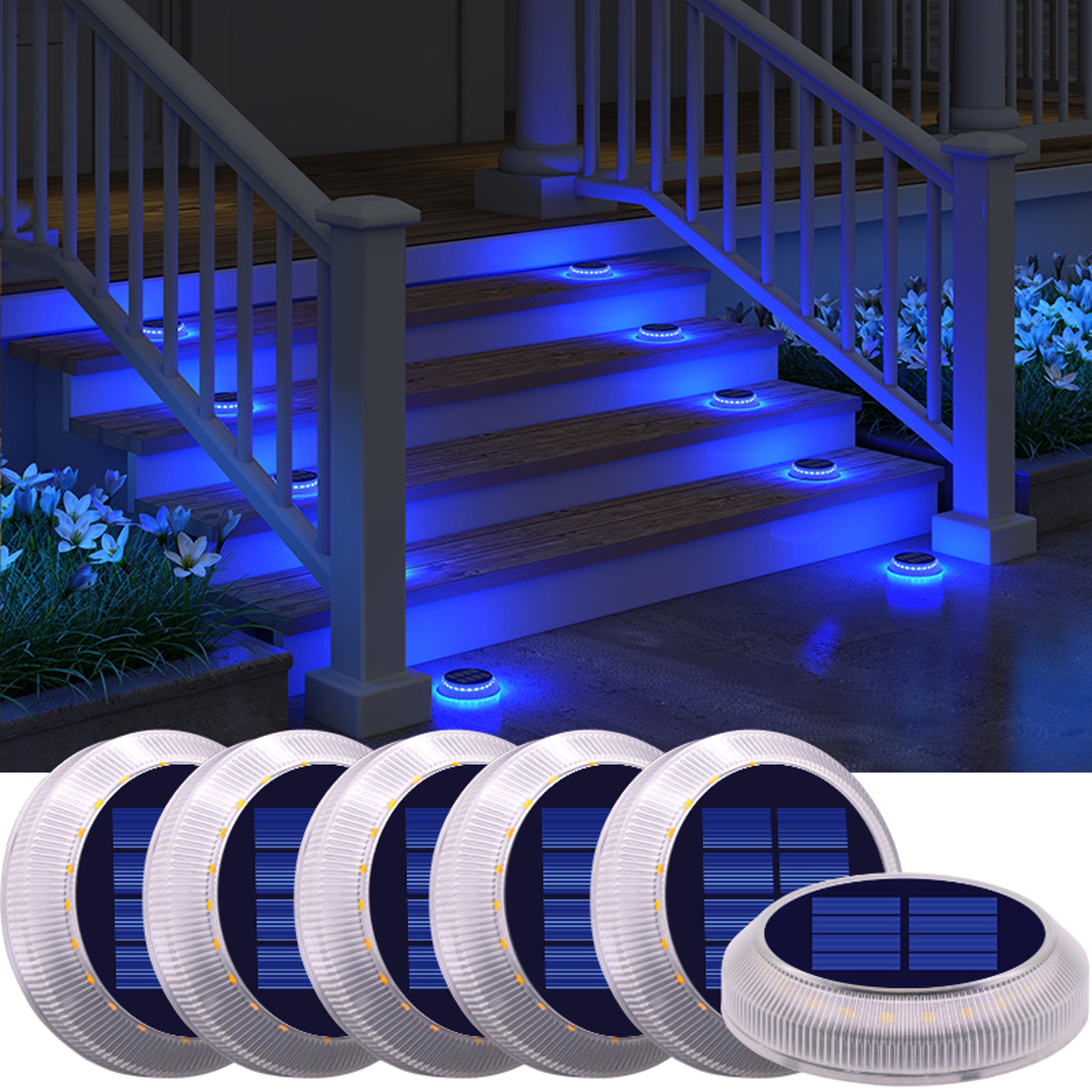 Solar Driveway Lights Pack Waterproof LED Deck  Pathway Lights For Outdoor Safety 0