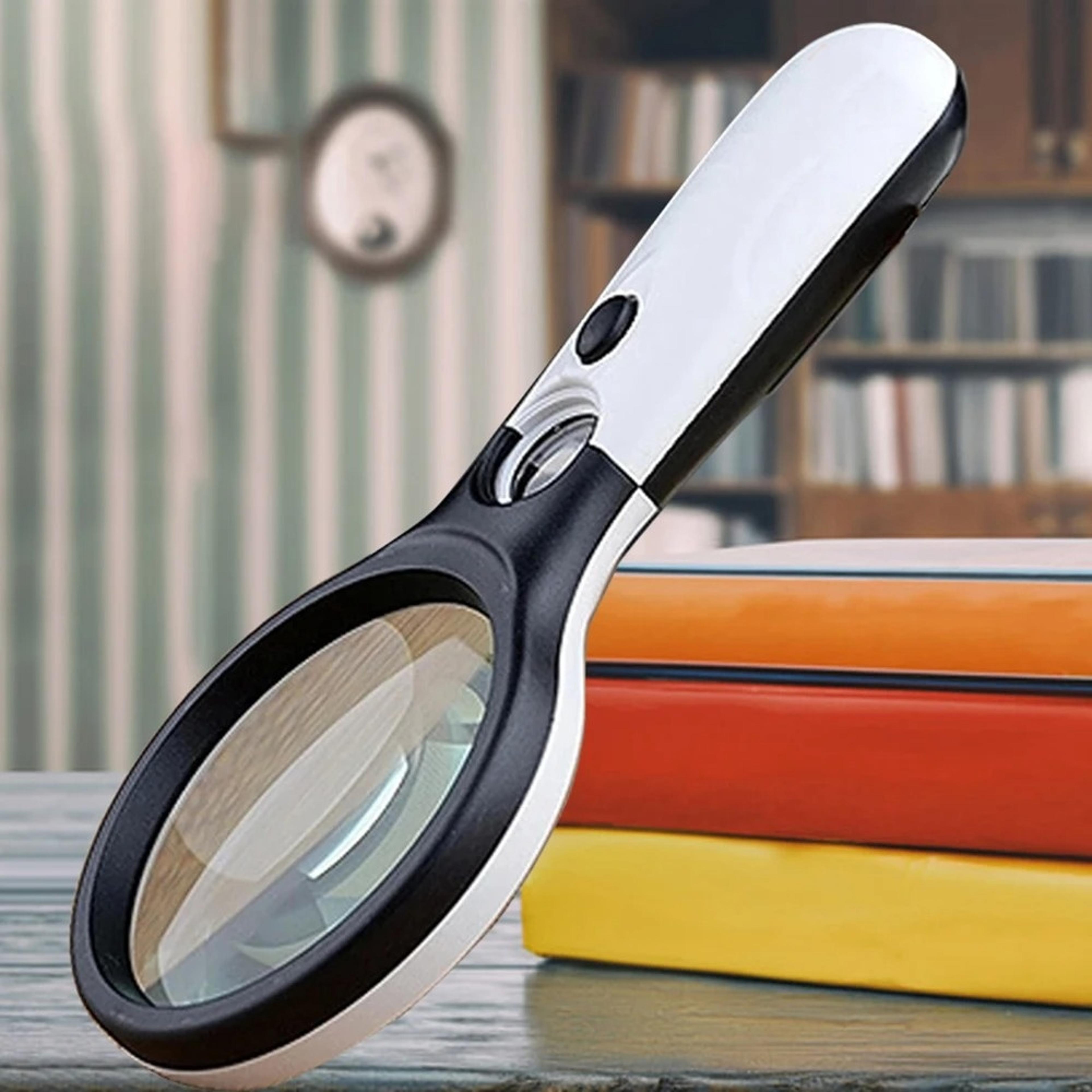 led handheld magnifying glass for reading & jewelry inspection