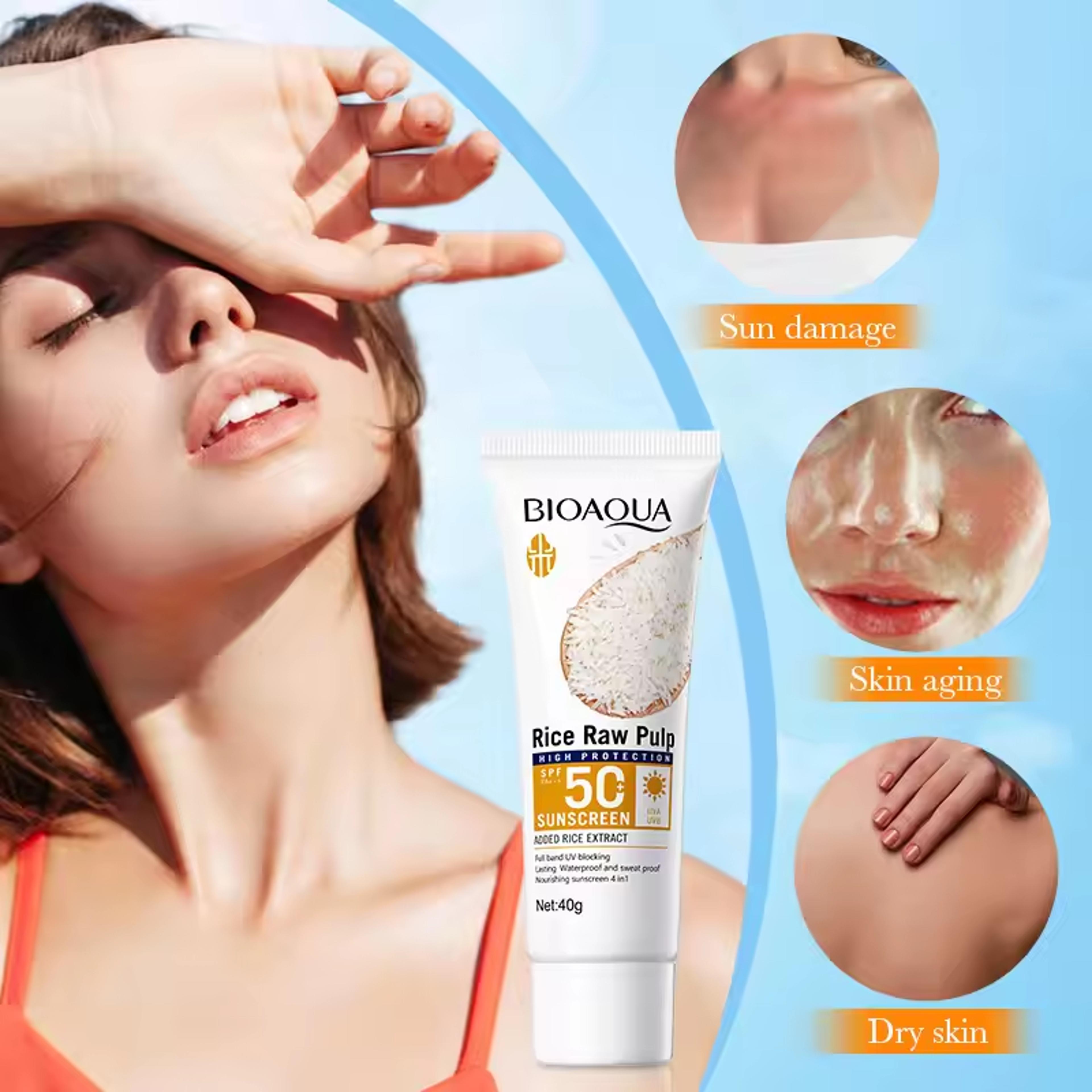 High Protection SPF Facial  Body Sunscreen Lightweight Non Greasy UV Shield 4