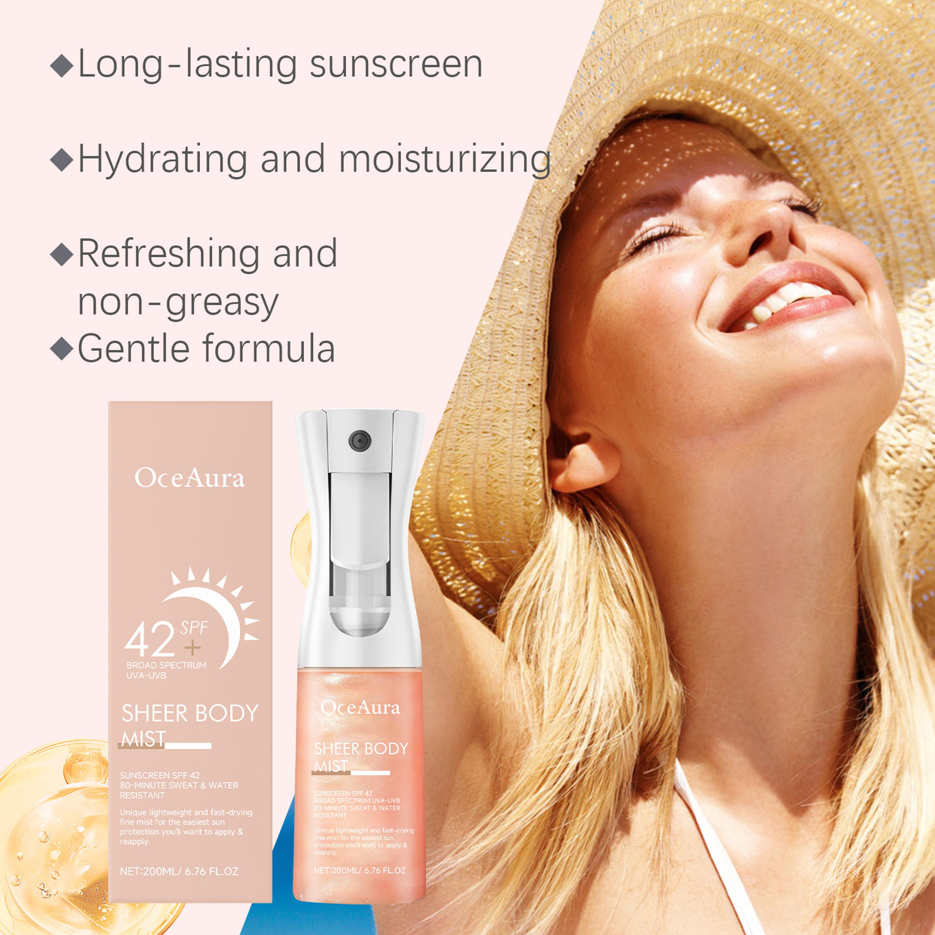 Hydrating Invisible Sunscreen Spray SPF Protection Mist For Face  Body 2