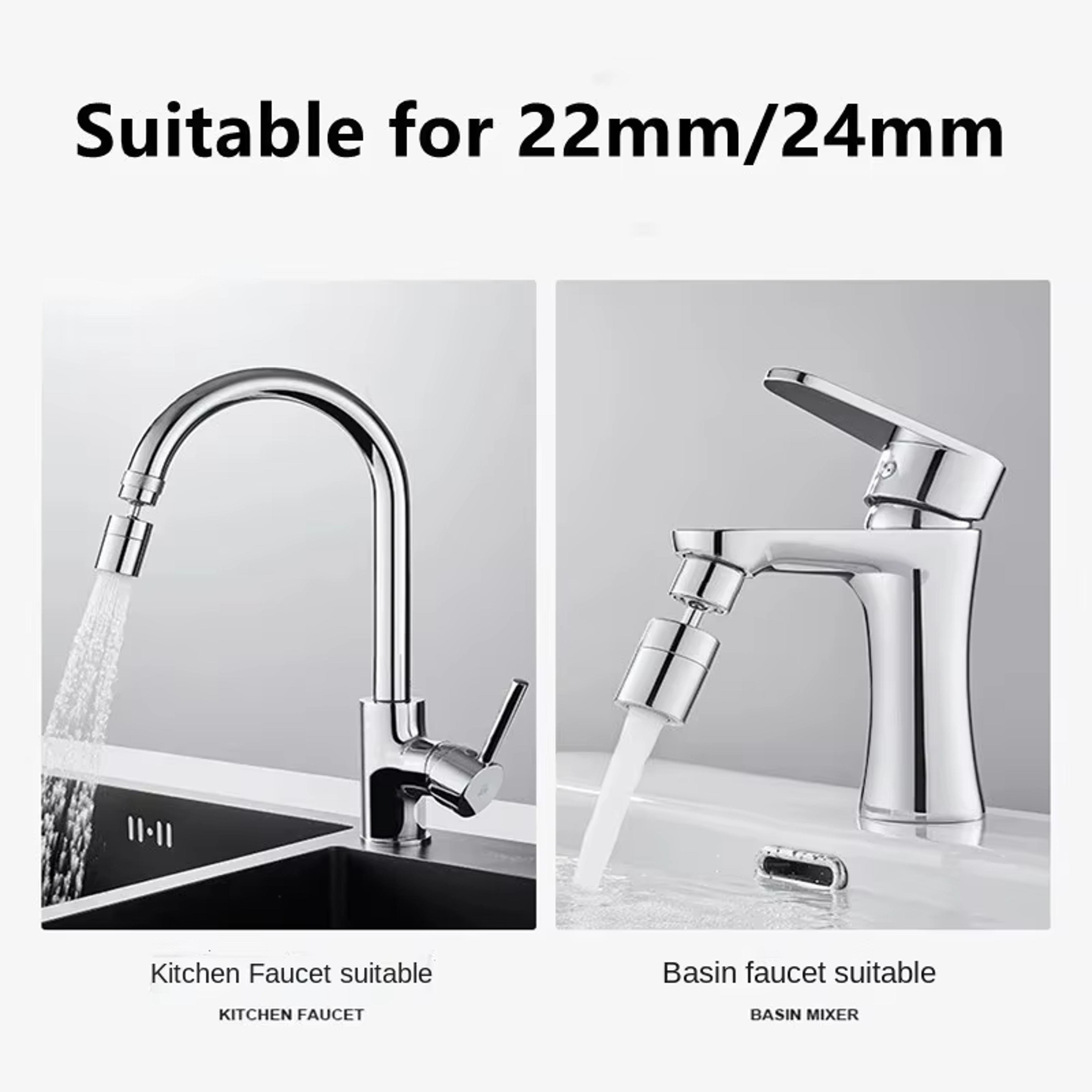 Rotating Faucet Extender Aerator Splash Proof Water Saving Adapter 2