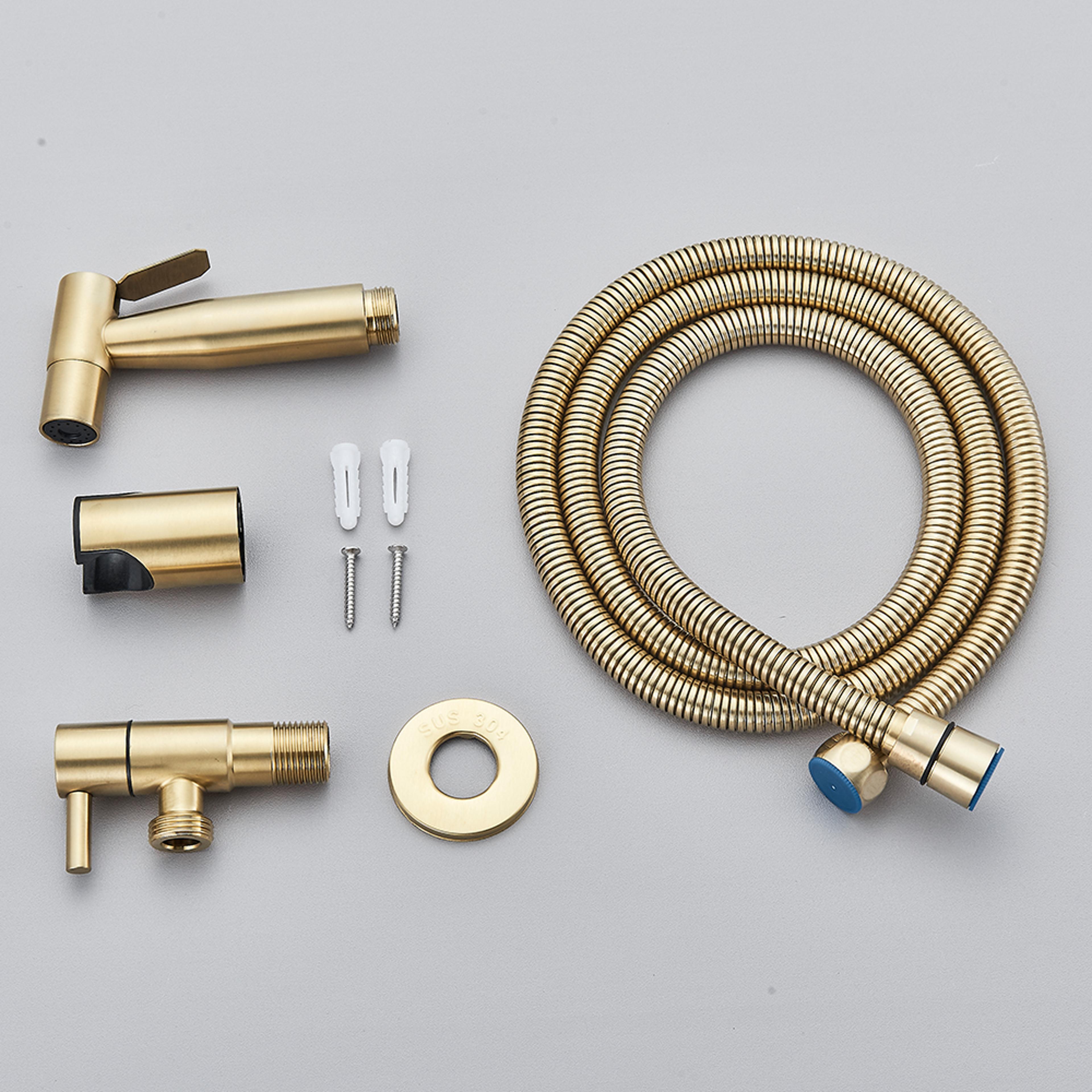 Luxury Gold Handheld Bidet Sprayer Stainless Steel Toilet Hygiene Shower 4