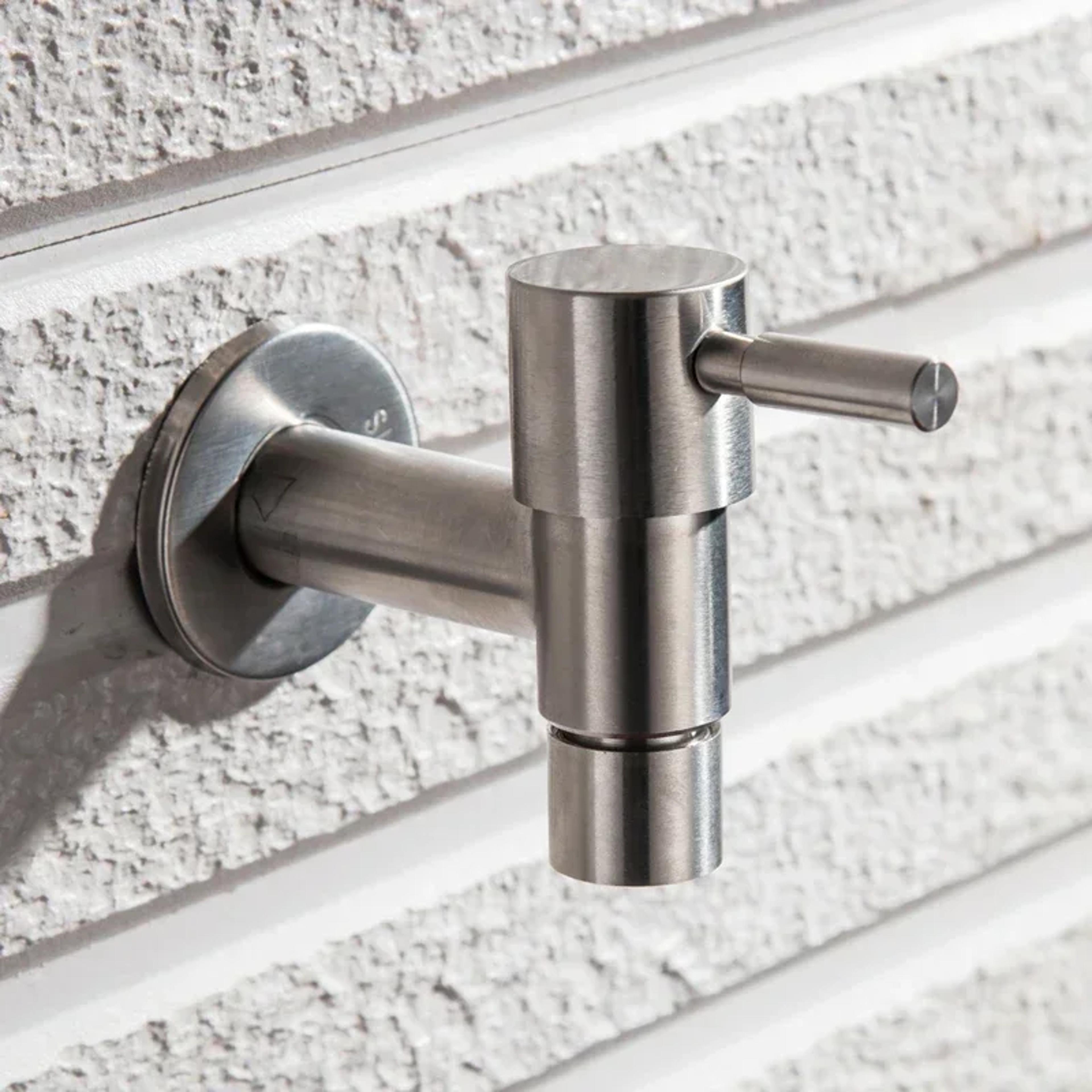 stainless steel garden faucet wall mounted bibcock for outdoor sink and mop use