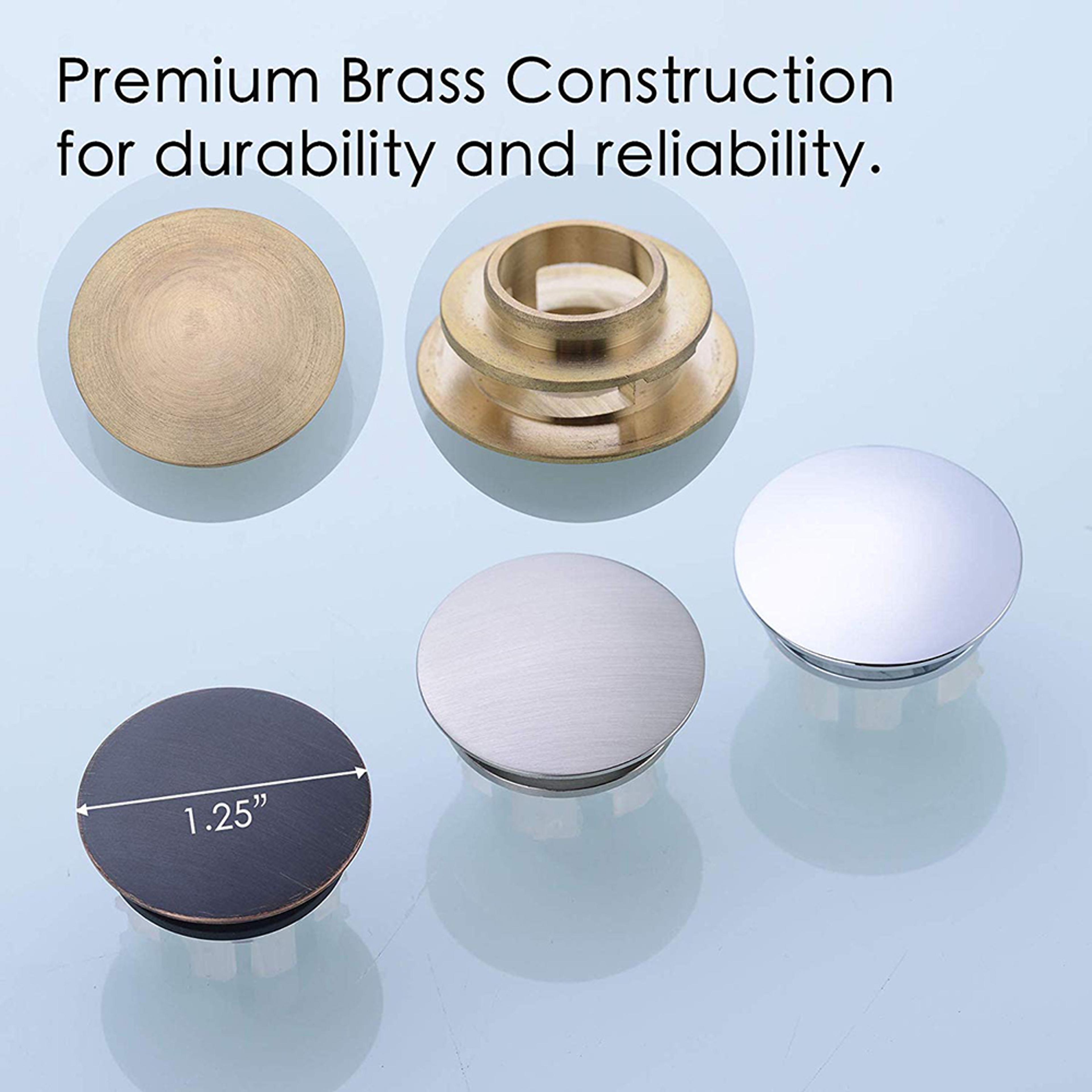 Premium Brass Sink Overflow Cover Bathroom Hole Cap Decorative Trim Finish 1