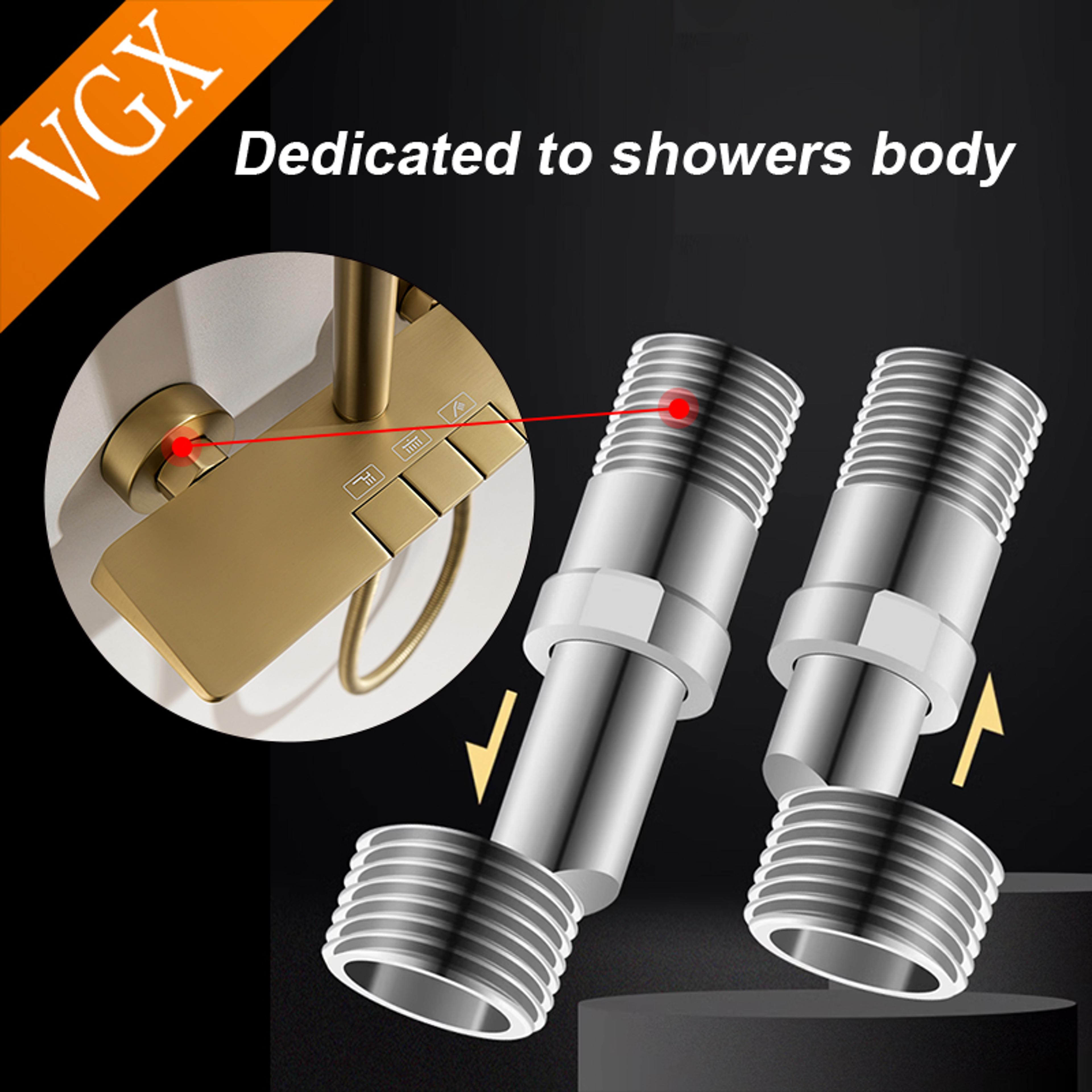 Adjustable Shower Extension Adapter With Angled Connector For Perfect Faucet Alignment 0