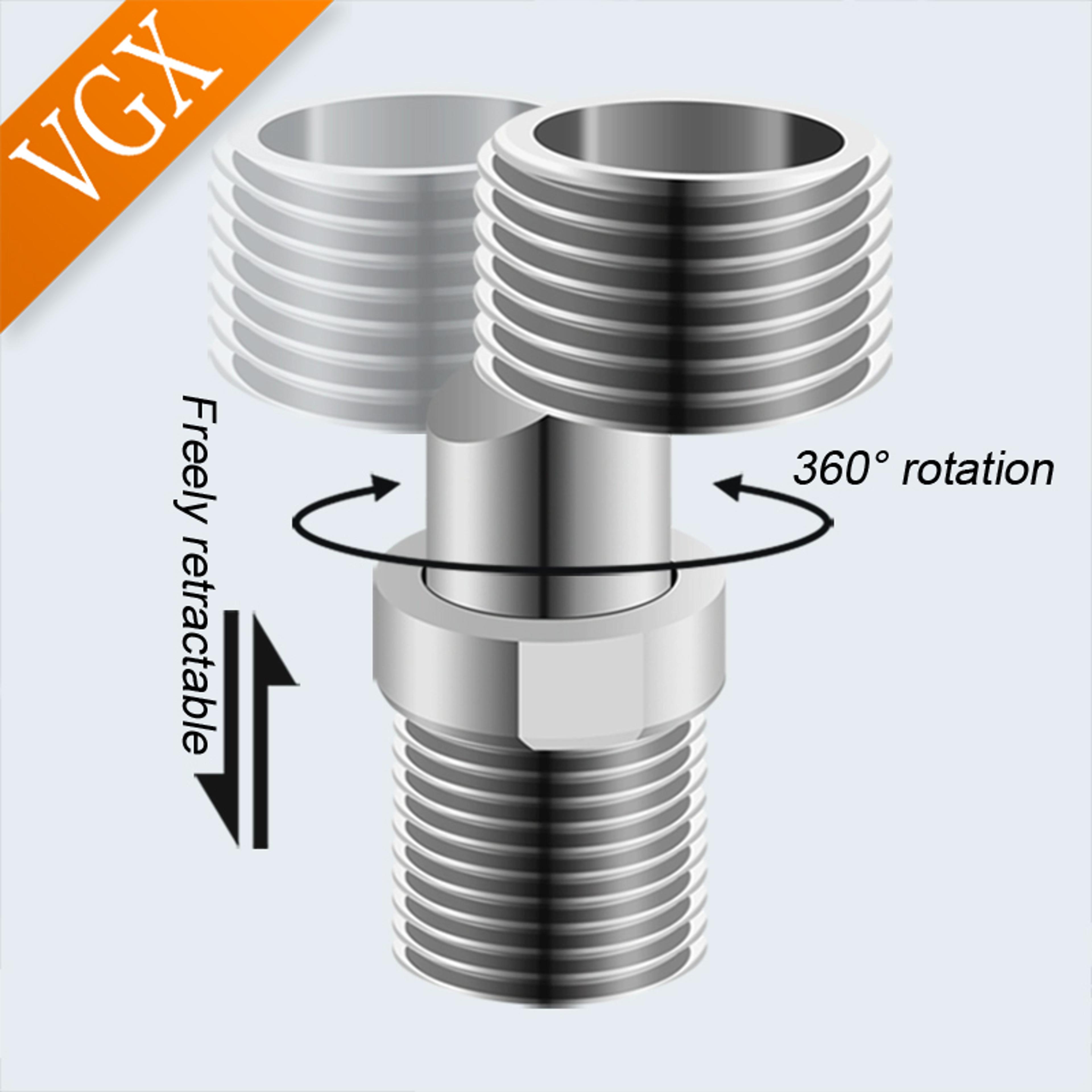 Adjustable Shower Extension Adapter With Angled Connector For Perfect Faucet Alignment 2