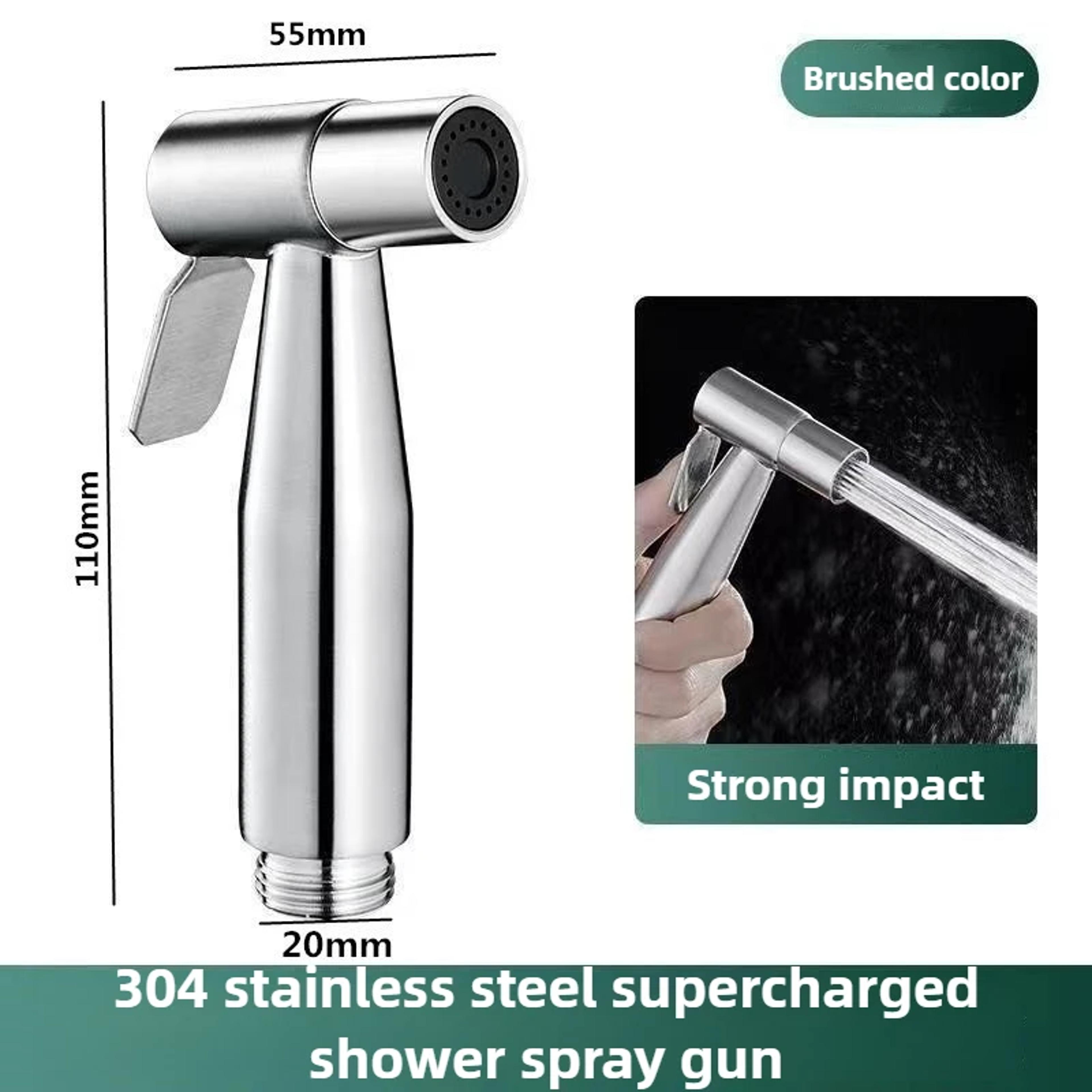 Stainless Steel Handheld Bidet Sprayer Set For Bathroom Hygienic Cleaning 4