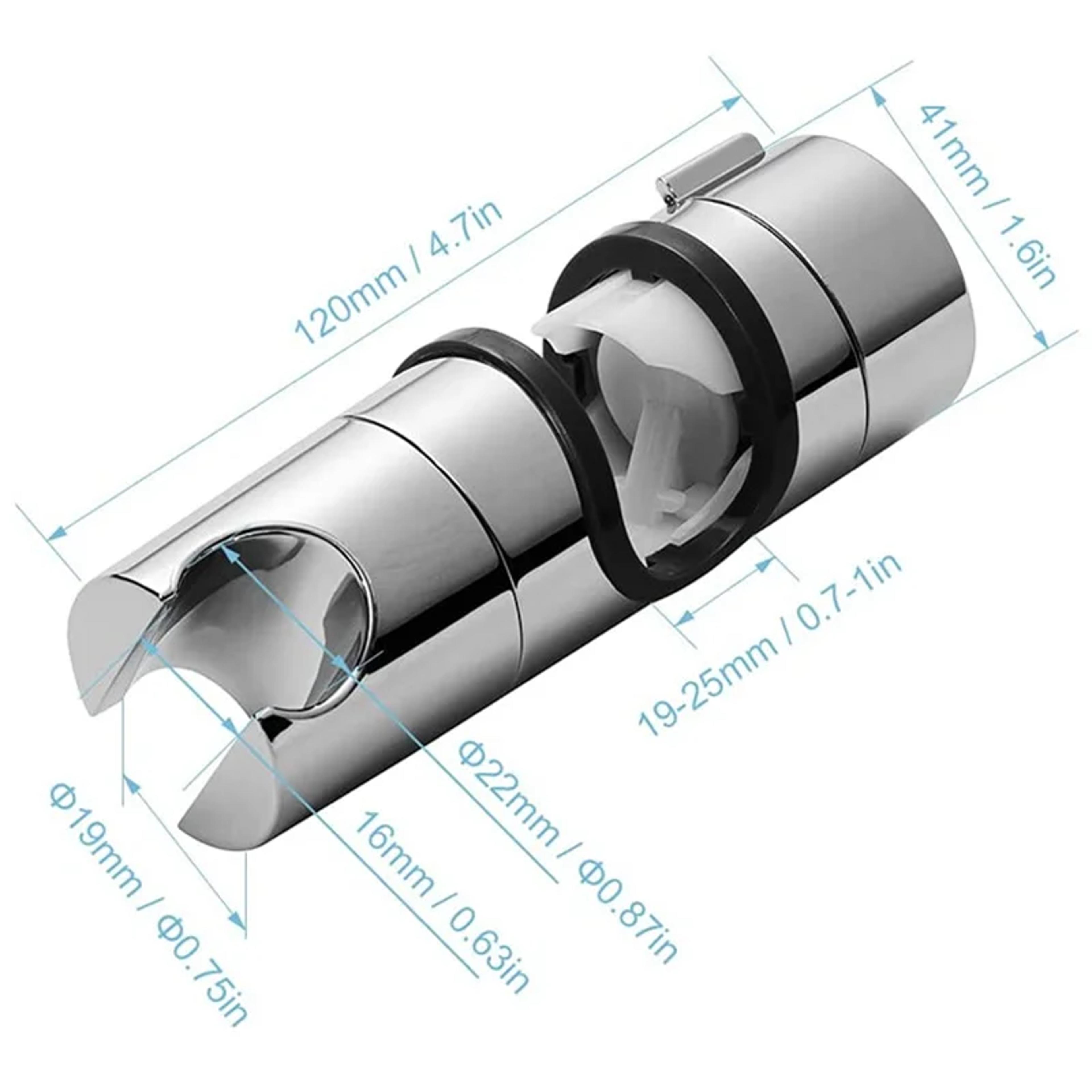 Adjustable Shower Head Holder With Degree Rotation Universal Shower Rail Slider Bracket 4