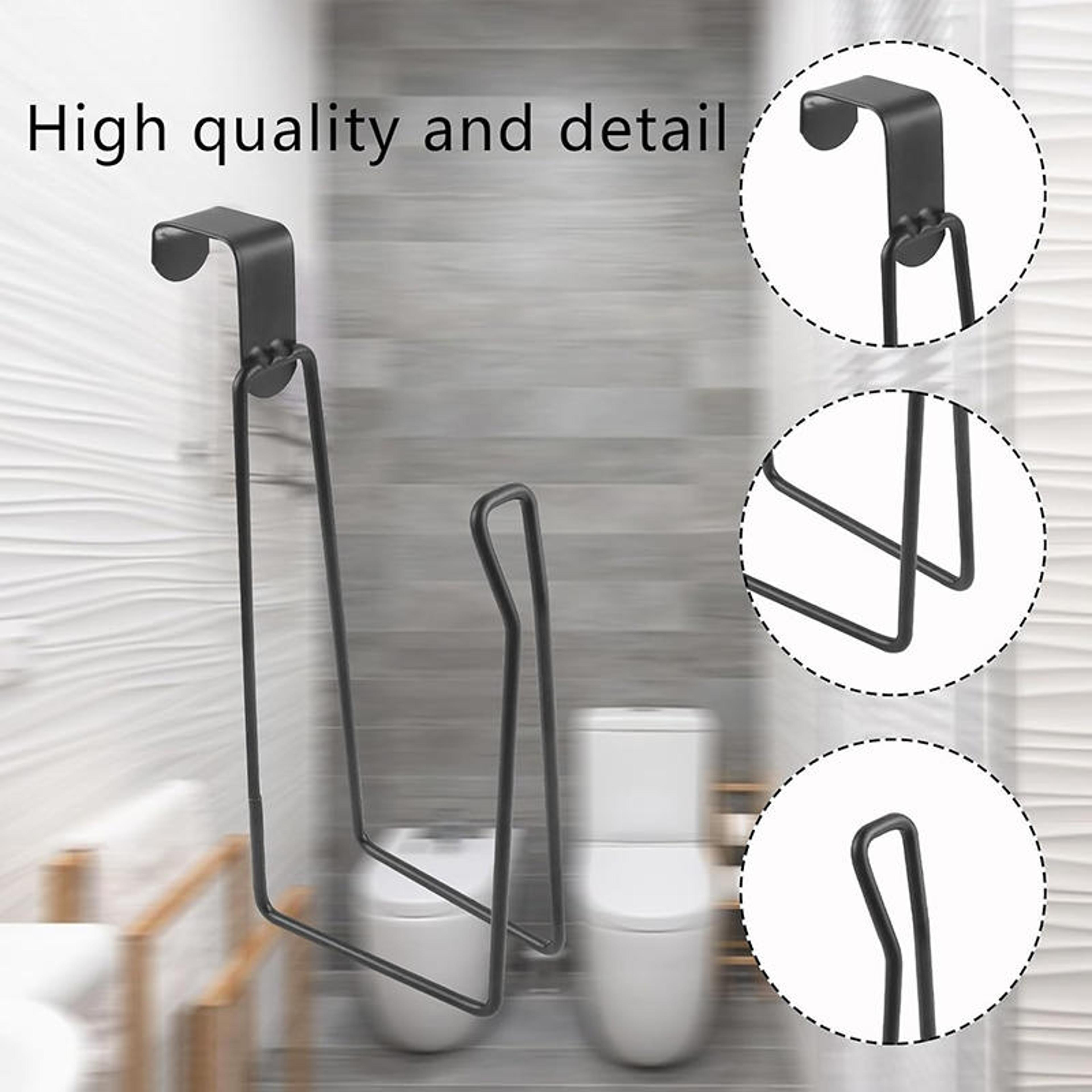 No Drill Wall Mounted Toilet Paper Holder Space Saving Bathroom Tissue Rack 1