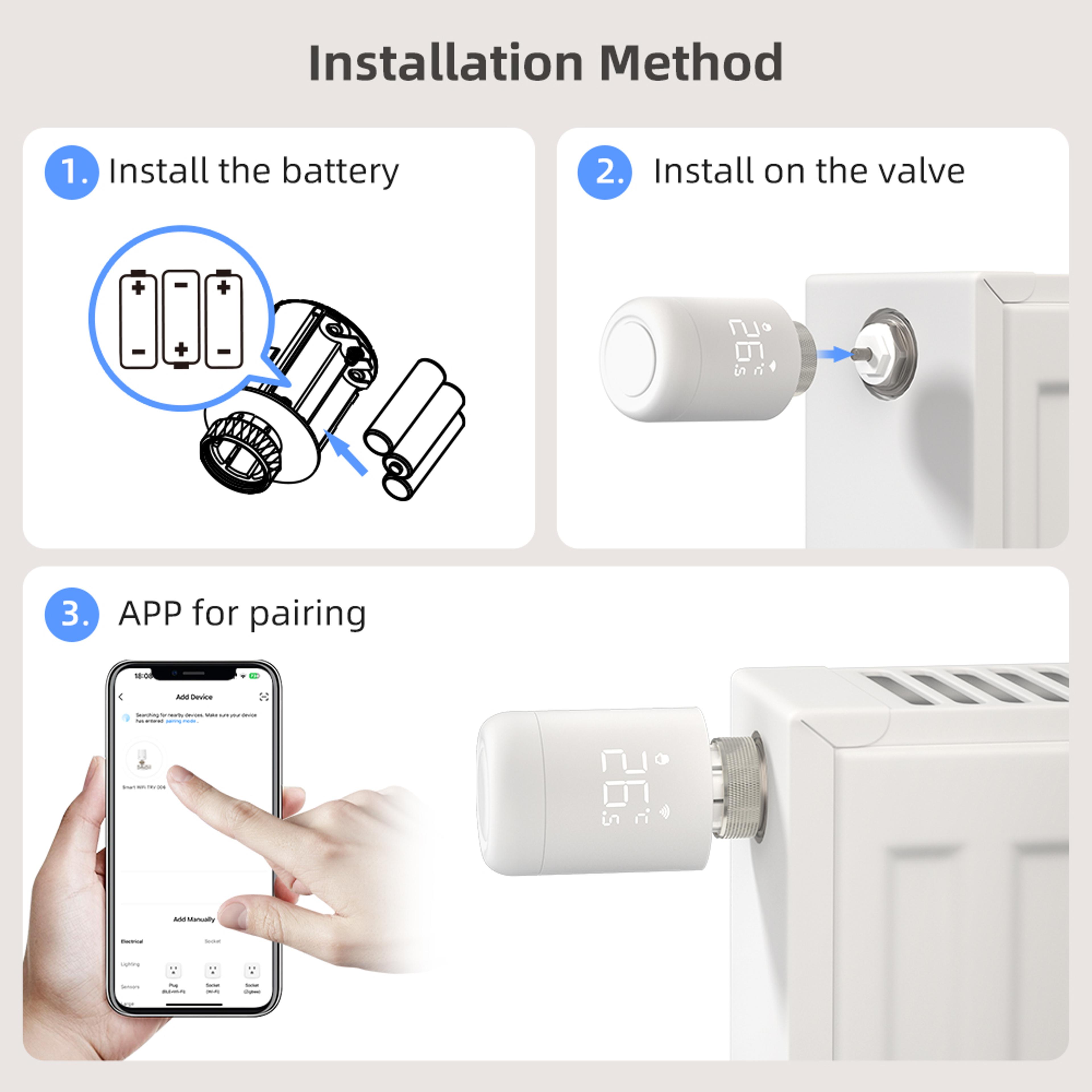 Smart Radiator Valve WiFi Thermostat Controller With Alexa Google Home Support 2