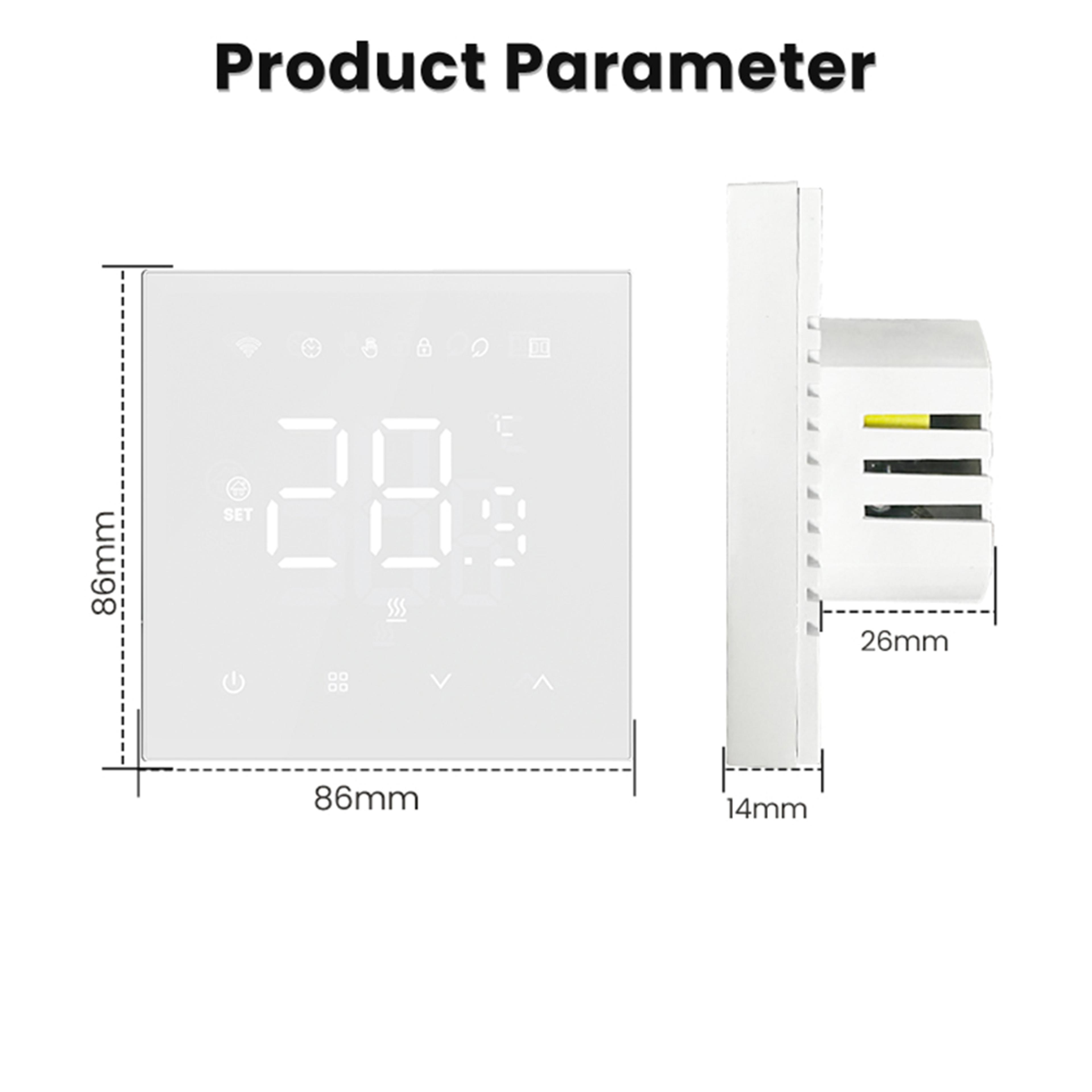 Smart Thermostat WiFi Floor Heating Controller With Tuya Matter For Alexa Google Home 5