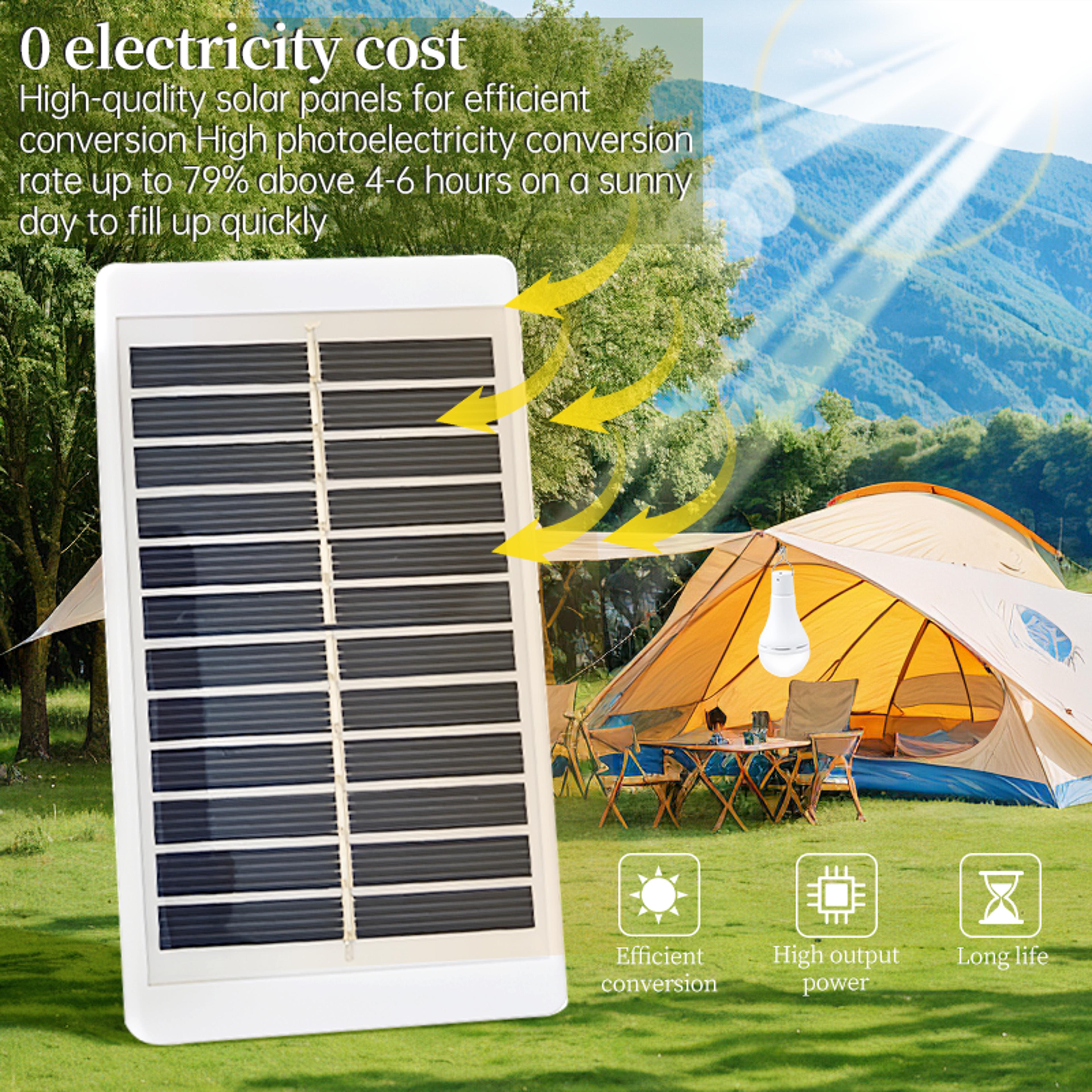 Solar Camping Light USB Rechargeable Waterproof LED Lantern For Outdoor  Emergency Use 1