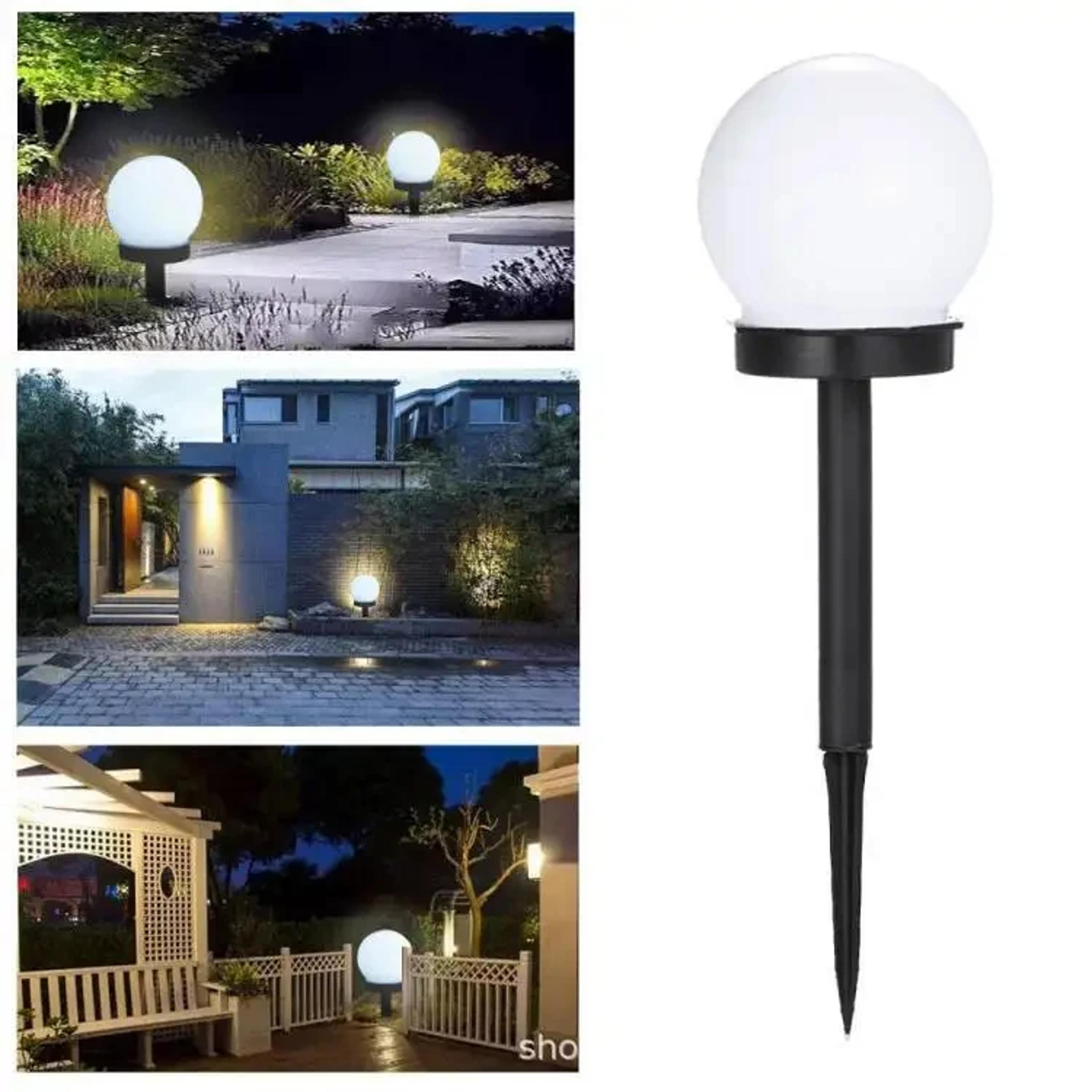 Solar LED Garden Globe Lights Waterproof Outdoor Pathway  Yard Lighting Set 6