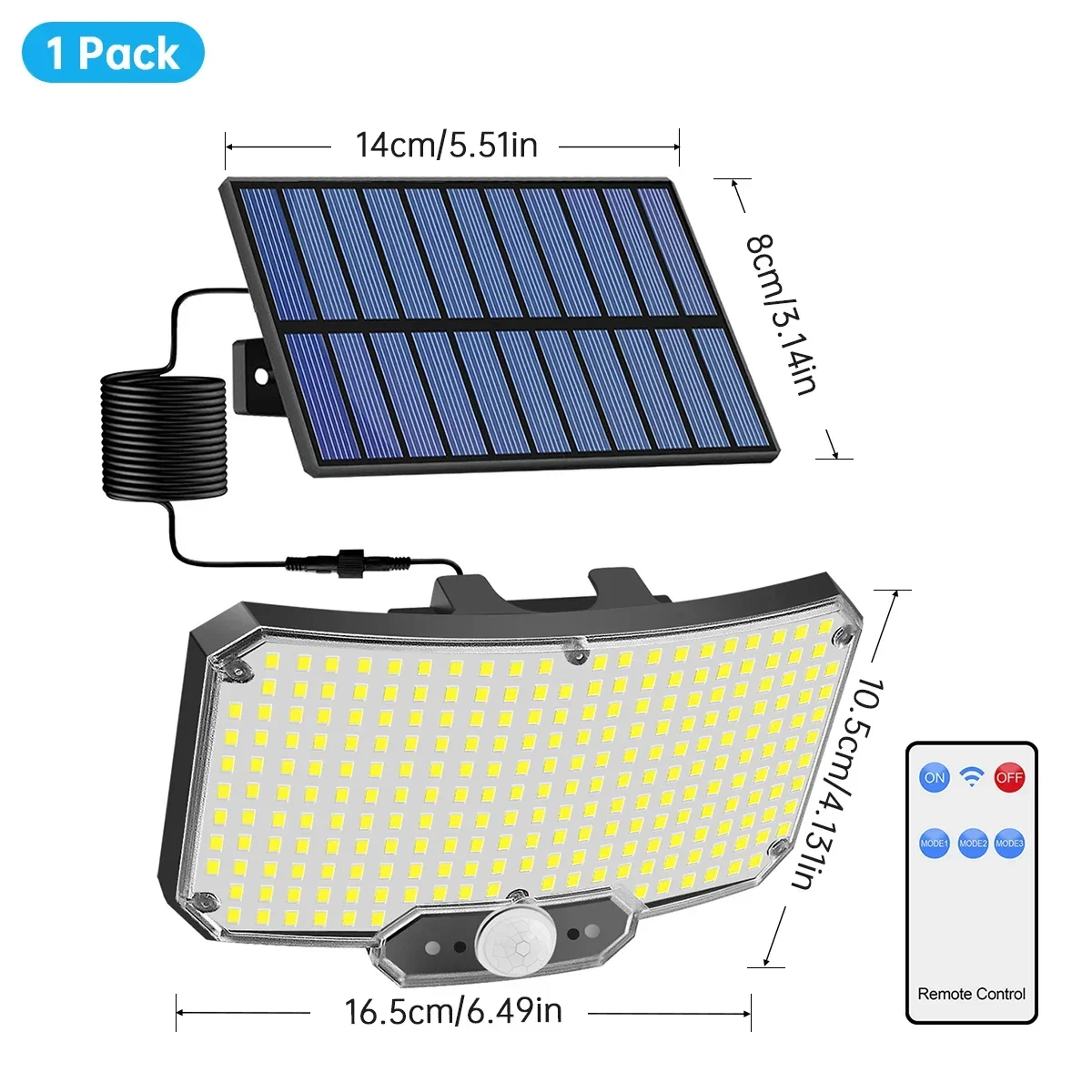 Solar Motion Sensor LED Security Light LED Waterproof Outdoor Flood Light 6