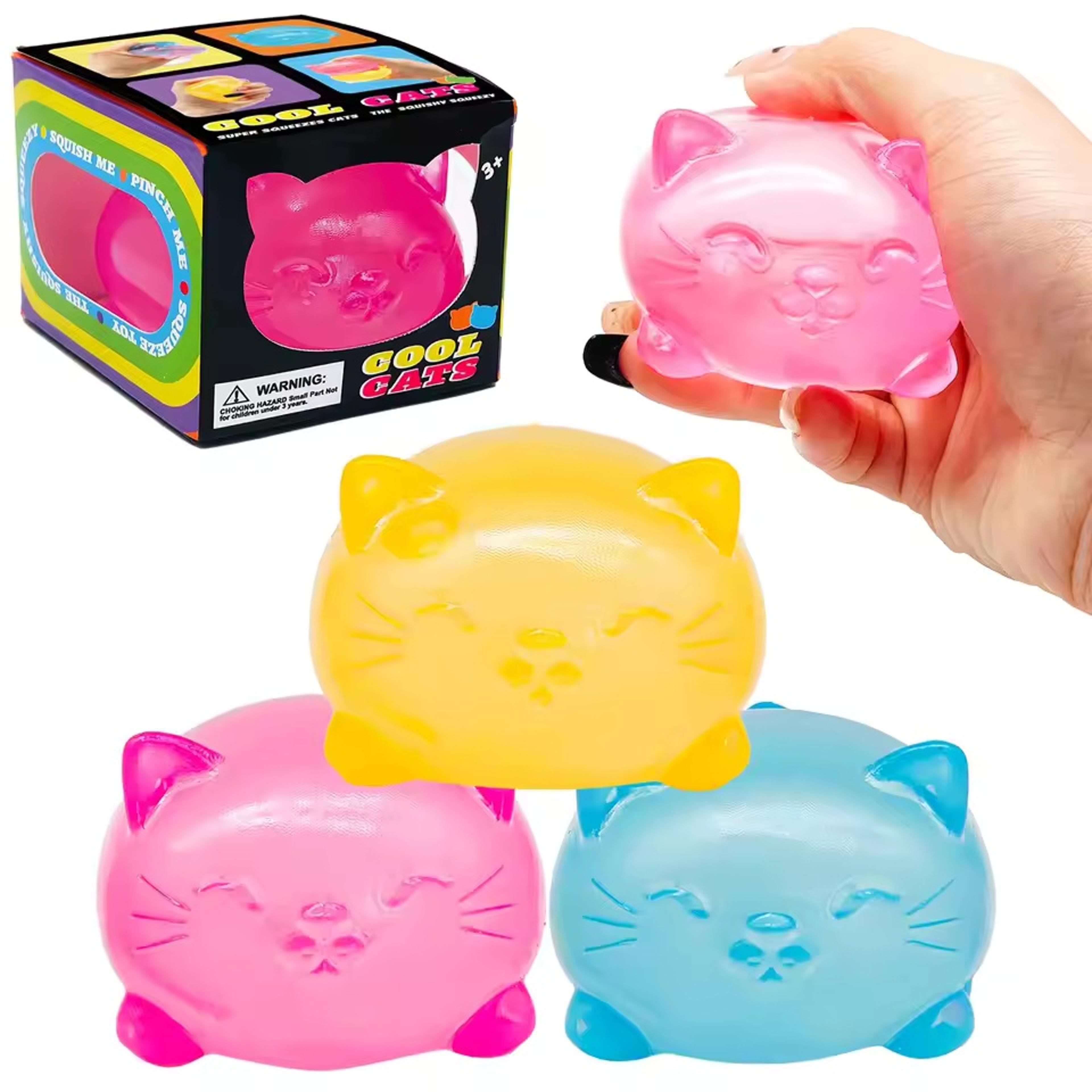 mini cute cat stress relief toy soft squishy fidget for anxiety and desk relaxation