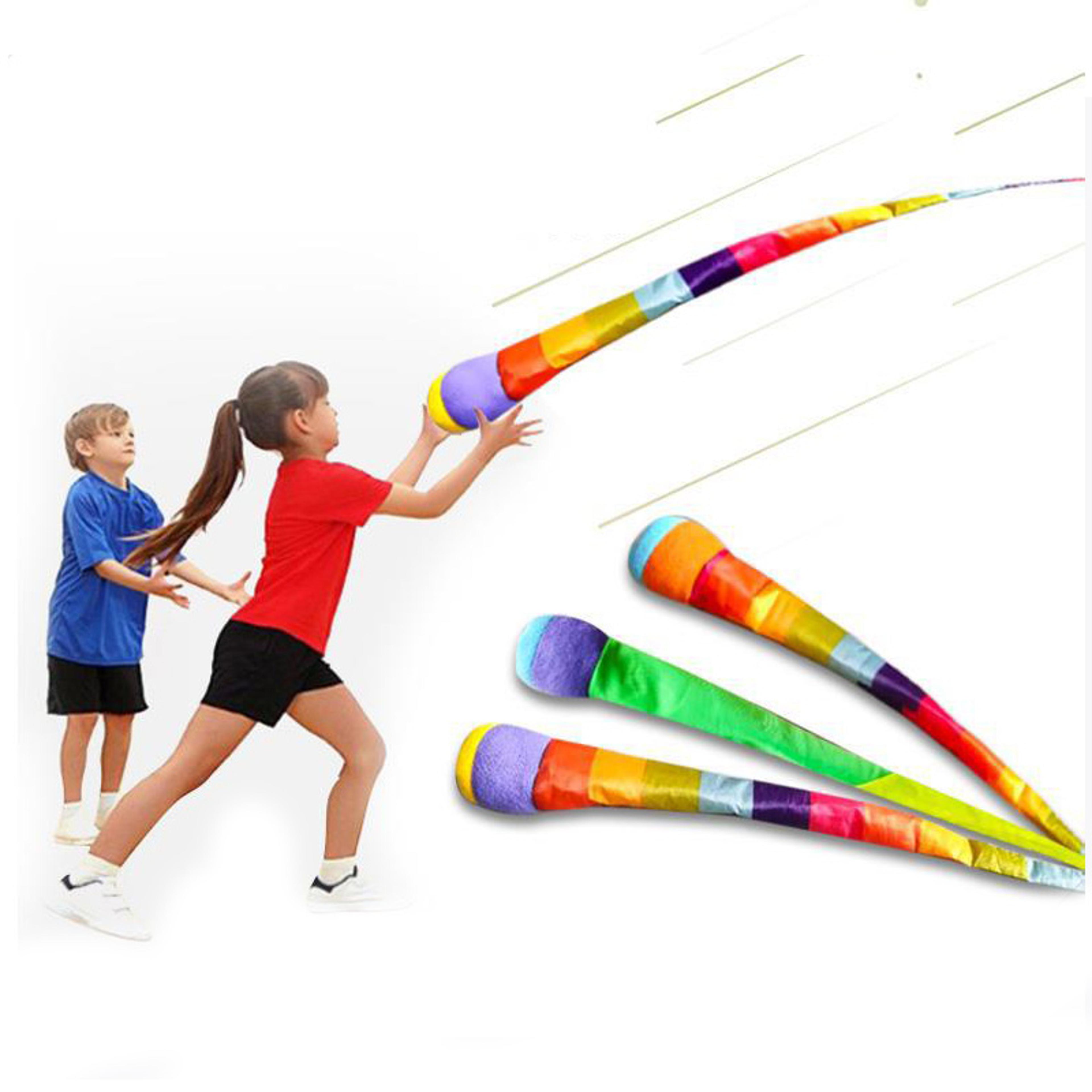 rainbow meteor ball toss game for kids outdoor play sensory training toy
