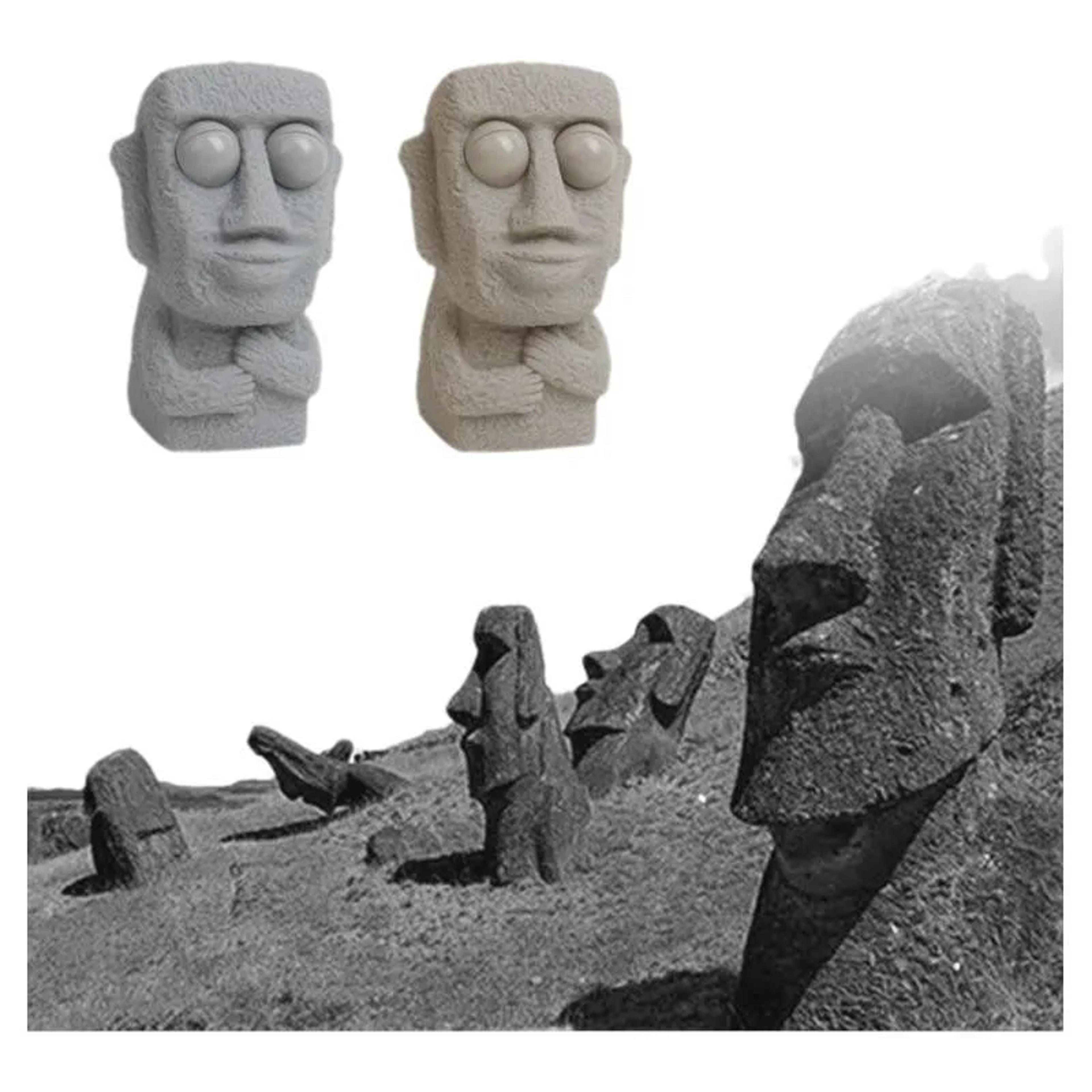 moai stress relief squeeze toy slow rising soft squishy desk toy