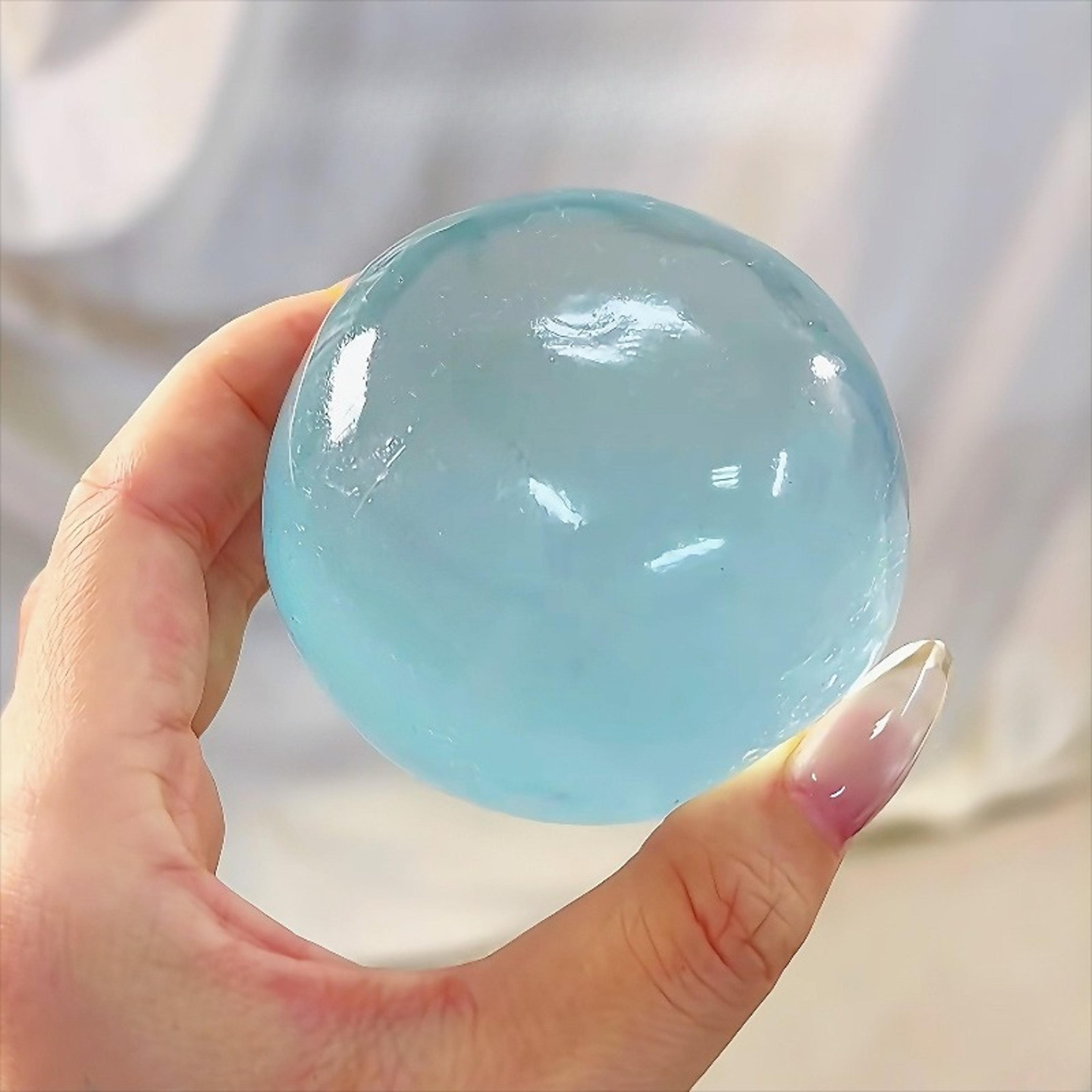 blue mochi squishy stress ball soft quick rebound fidget toy