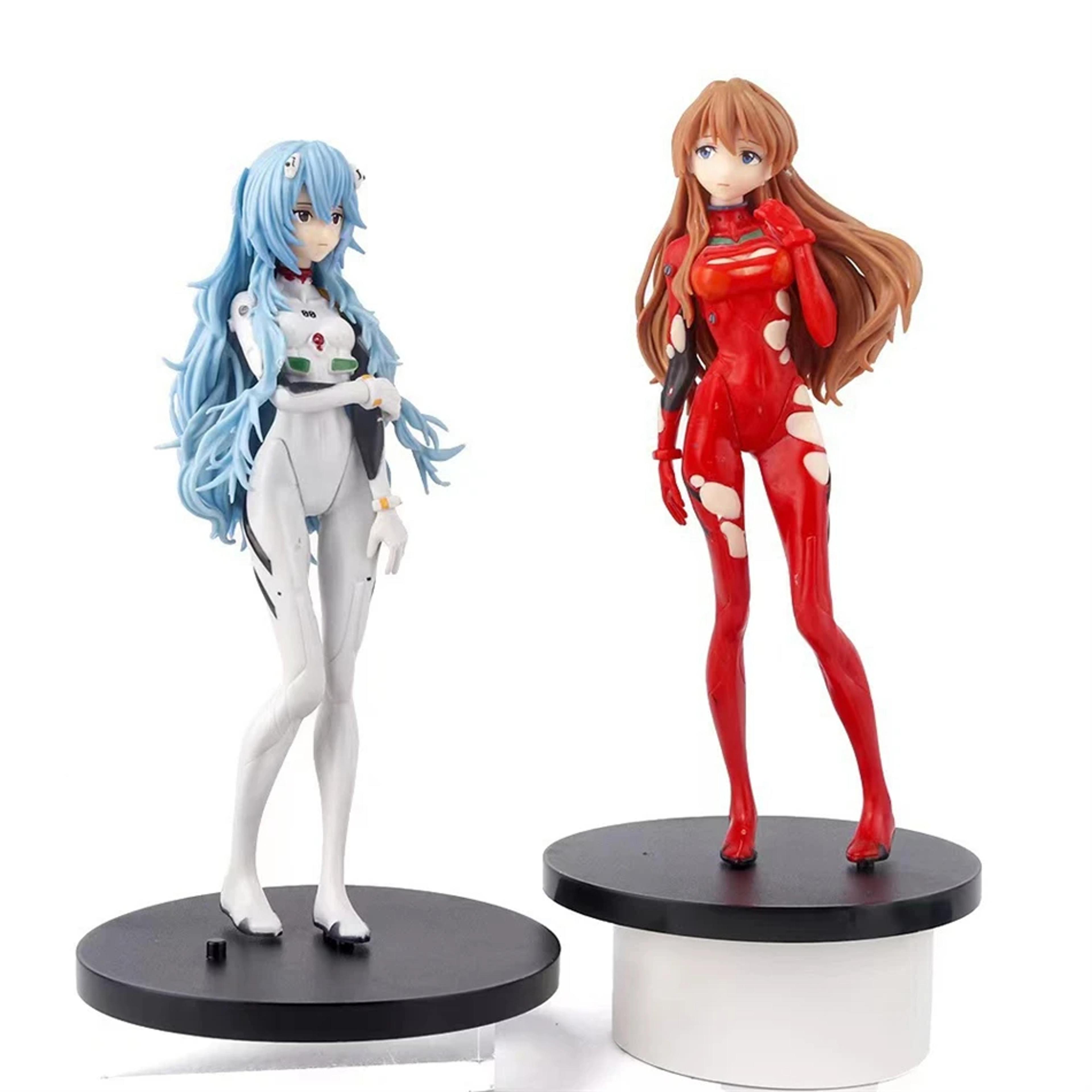 evangelion figure set rei ayanami and asuka anime collectible desktop display