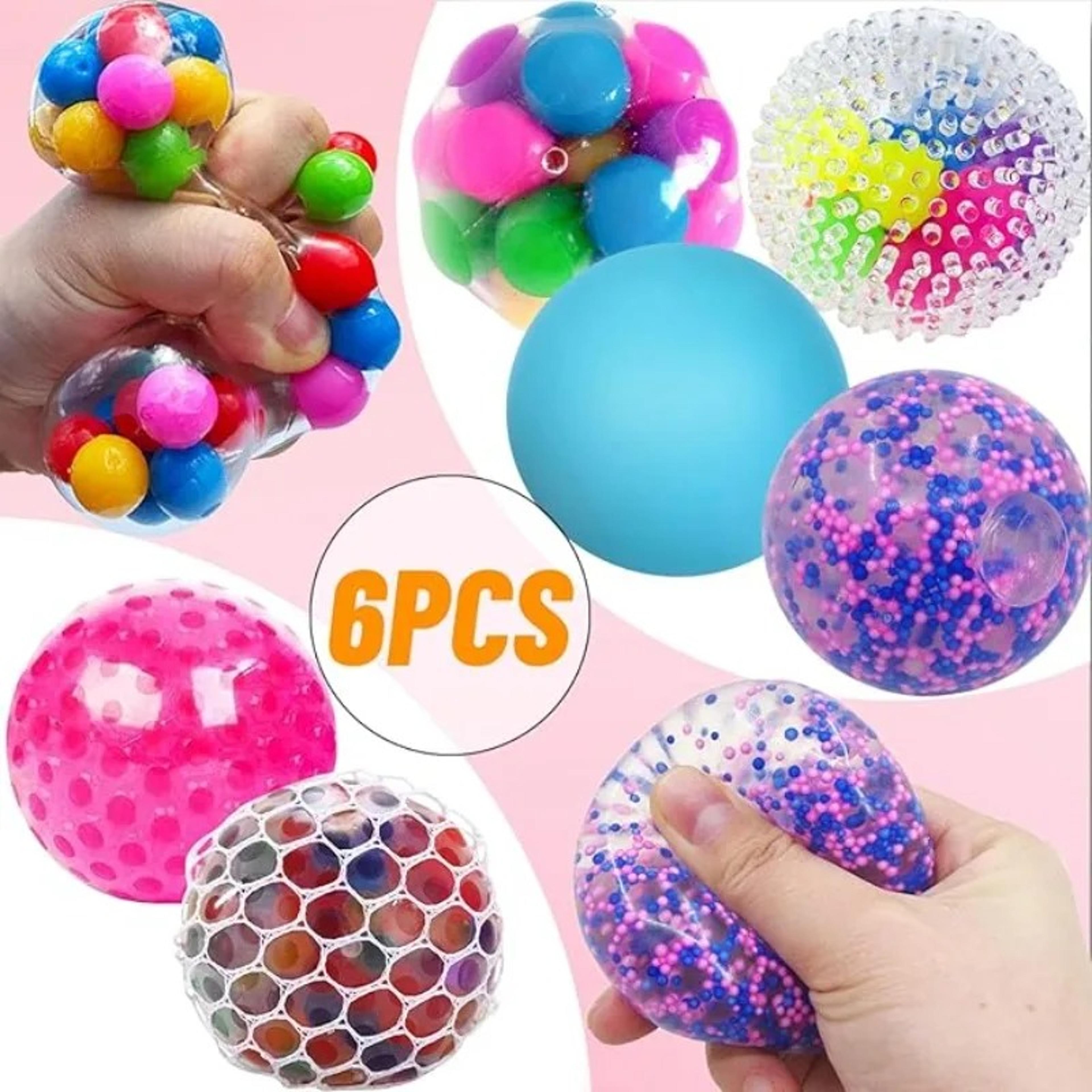 rainbow mini squishy stress balls set for anxiety relief