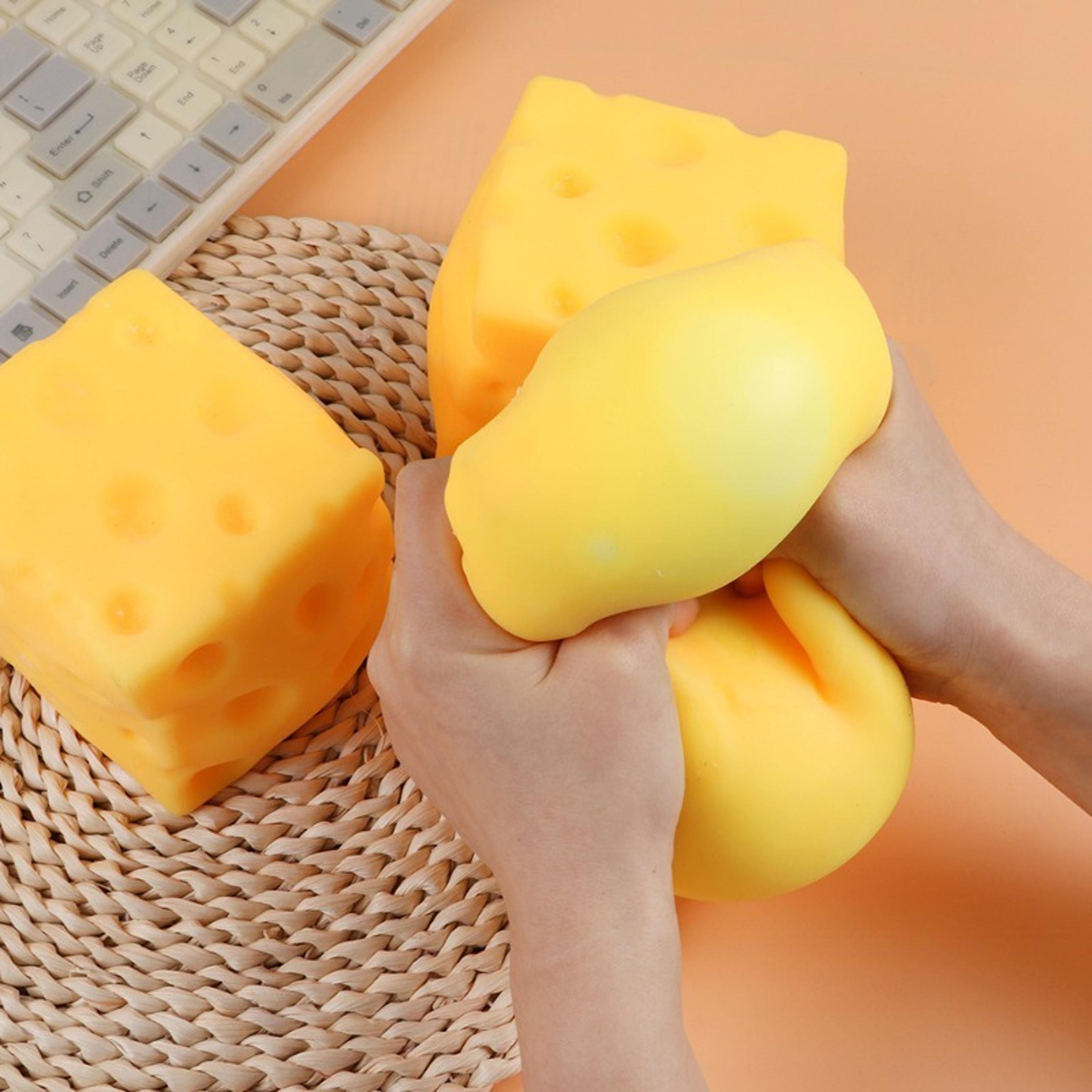 Extra Large Cheese Squishy Stress Ball Slow Rebound Cheese Squeeze Toy For Anxiety Relief  Fun 1