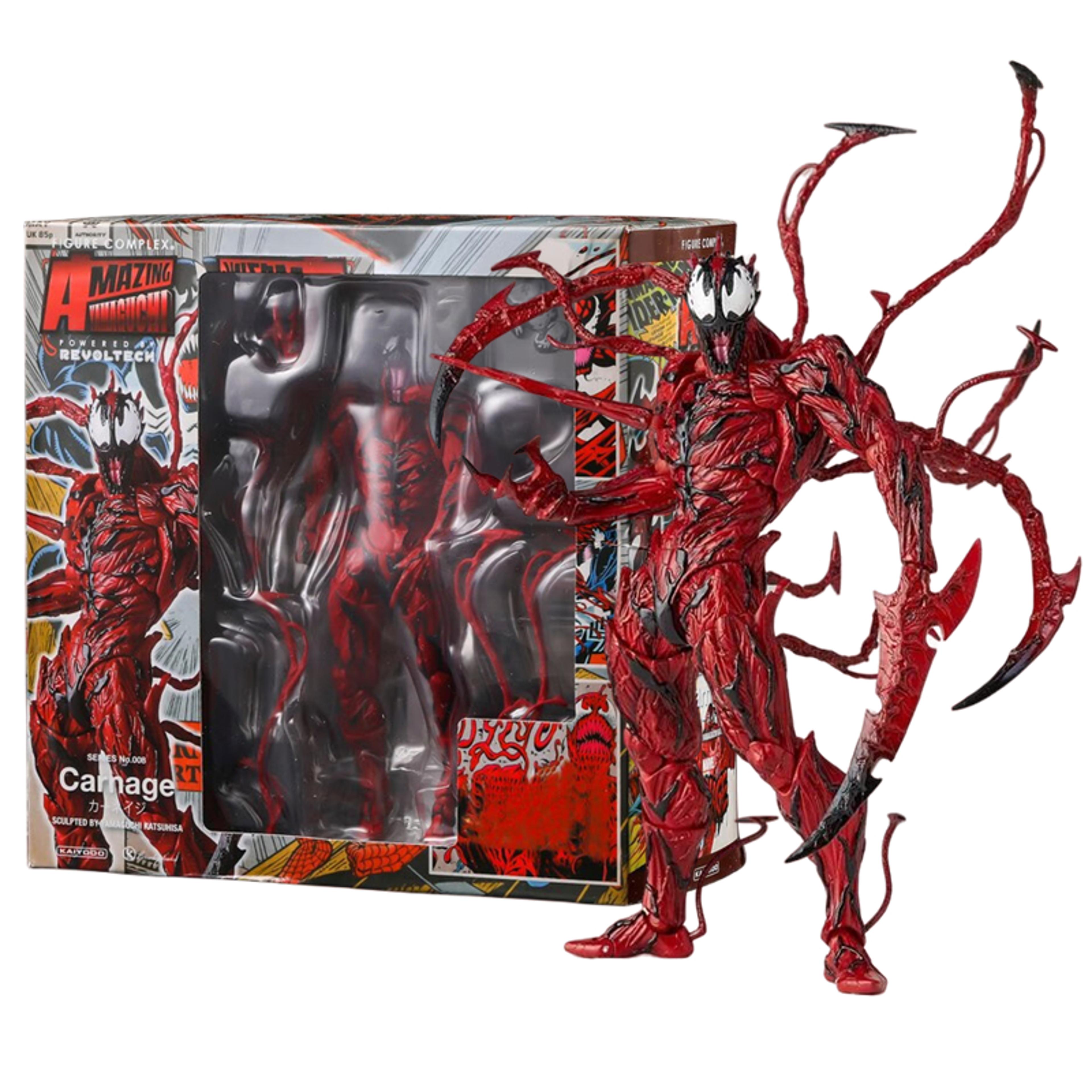 marvel carnage venom action figure movable joints collectible spider man toy