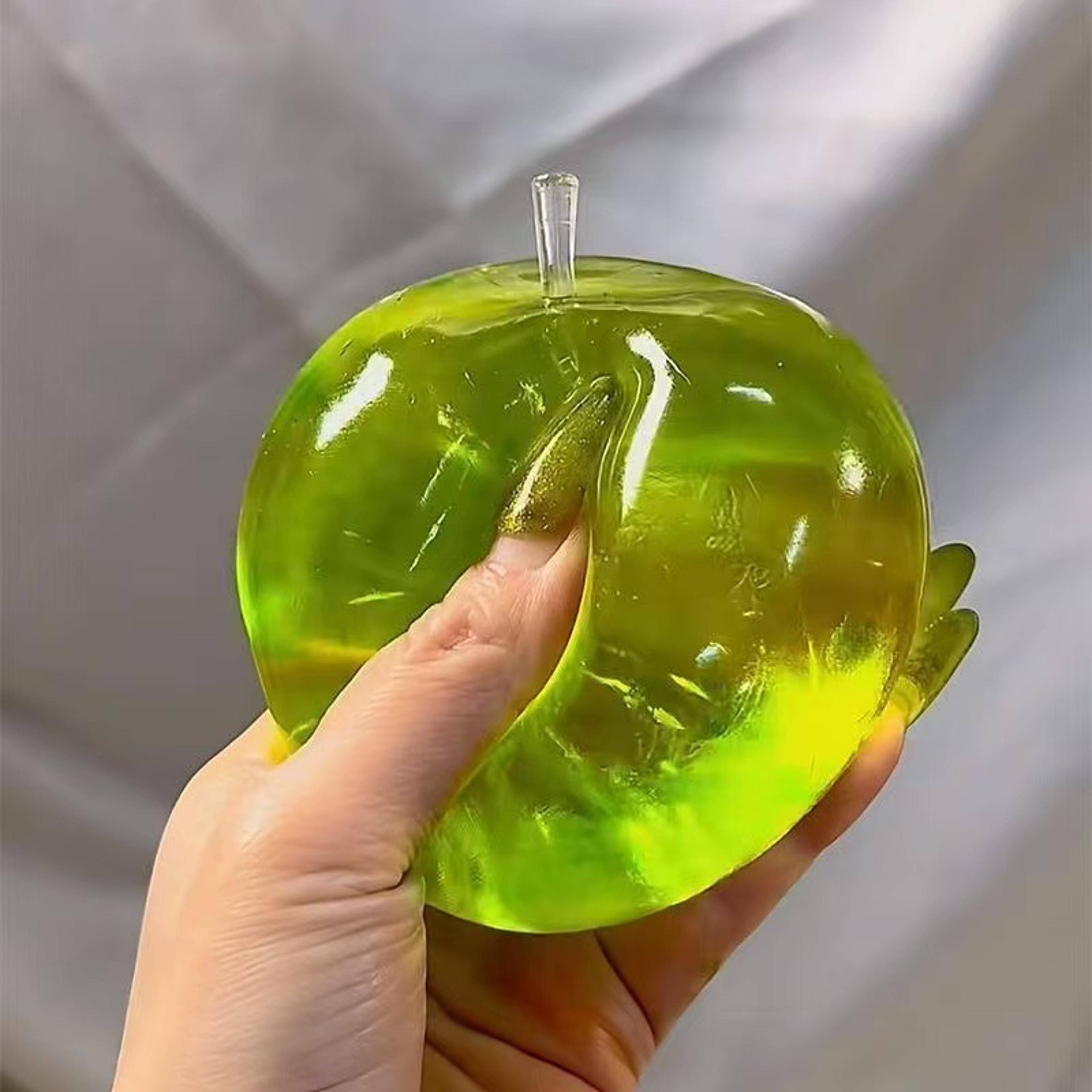 premium green apple sensory stress relief toy soft squishy fidget toy for anxiety relief & focus