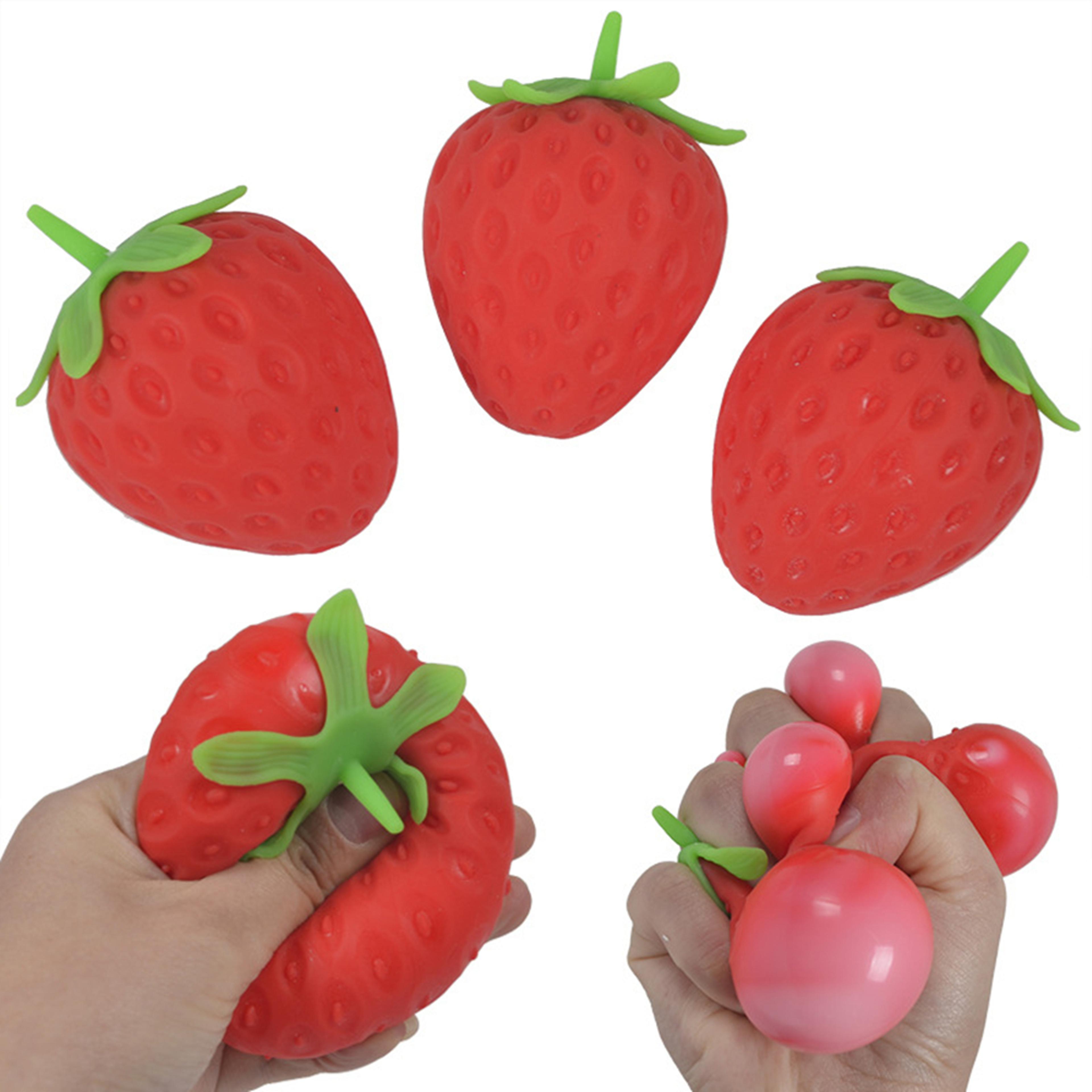 soft strawberry sensory slow rising squishy toy for stress relief & anxiety