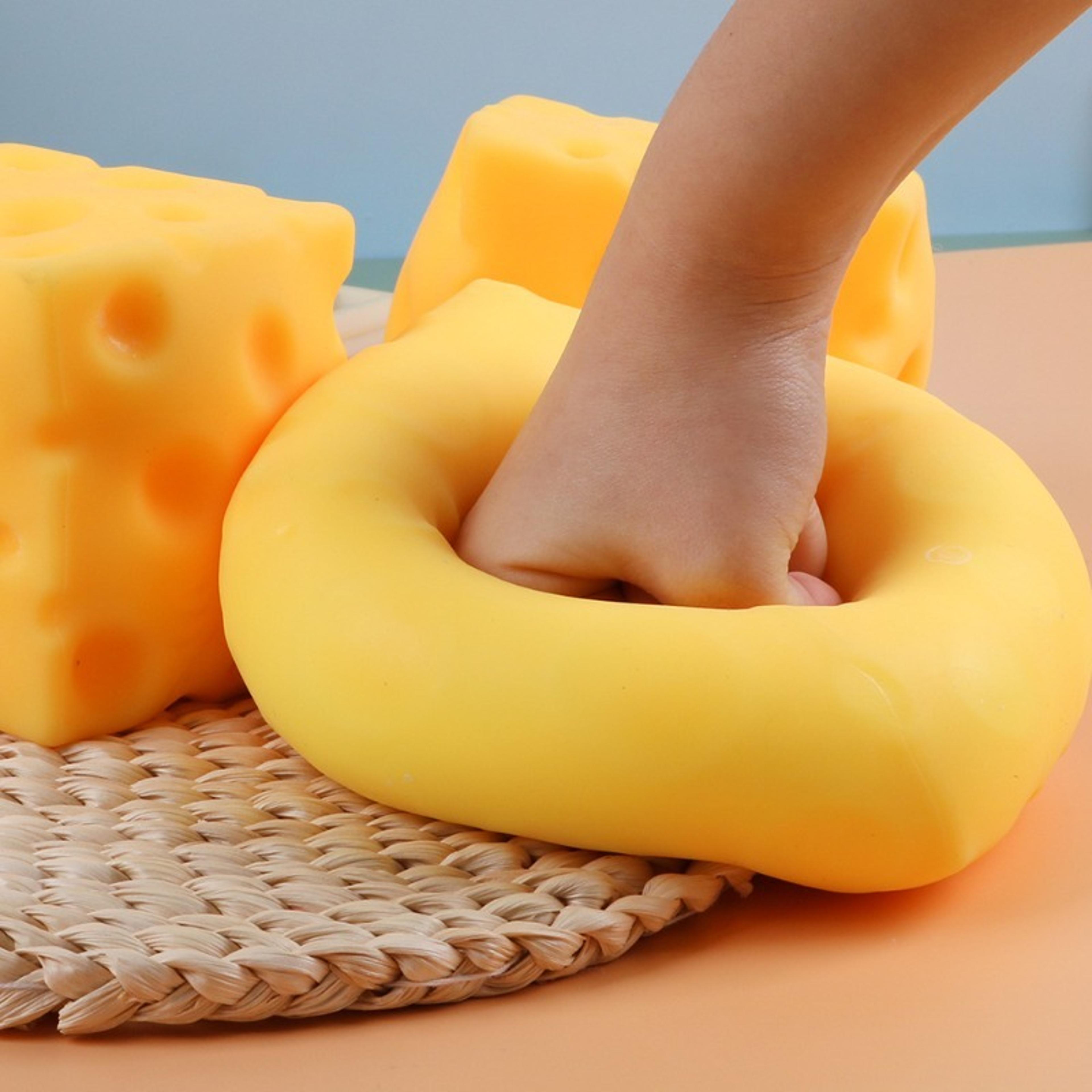 giant slow rebound cheese squishy stress & sensory fidget toy for adults