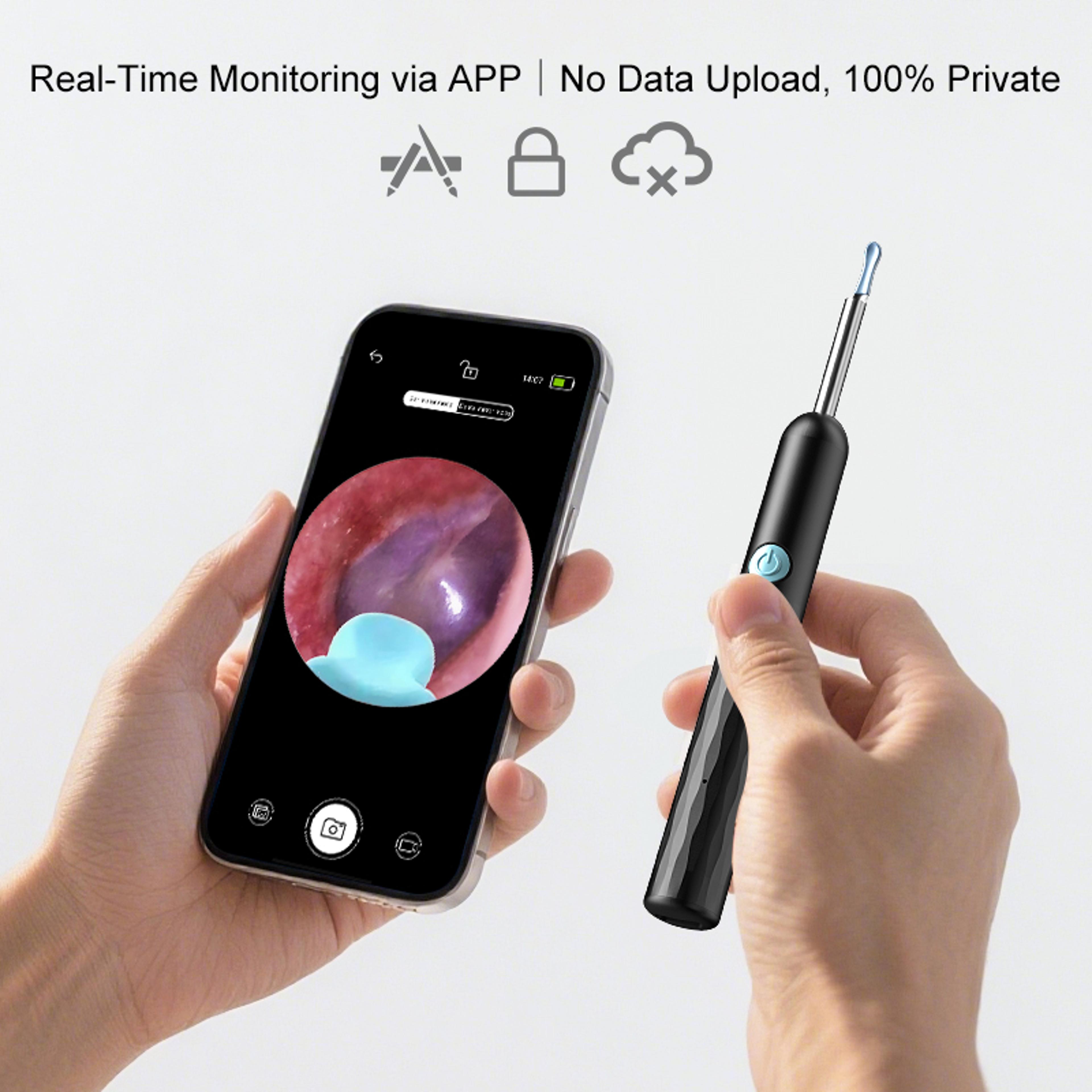 wireless visual ear cleaner camera with wifi hd otoscope for safe ear wax removal