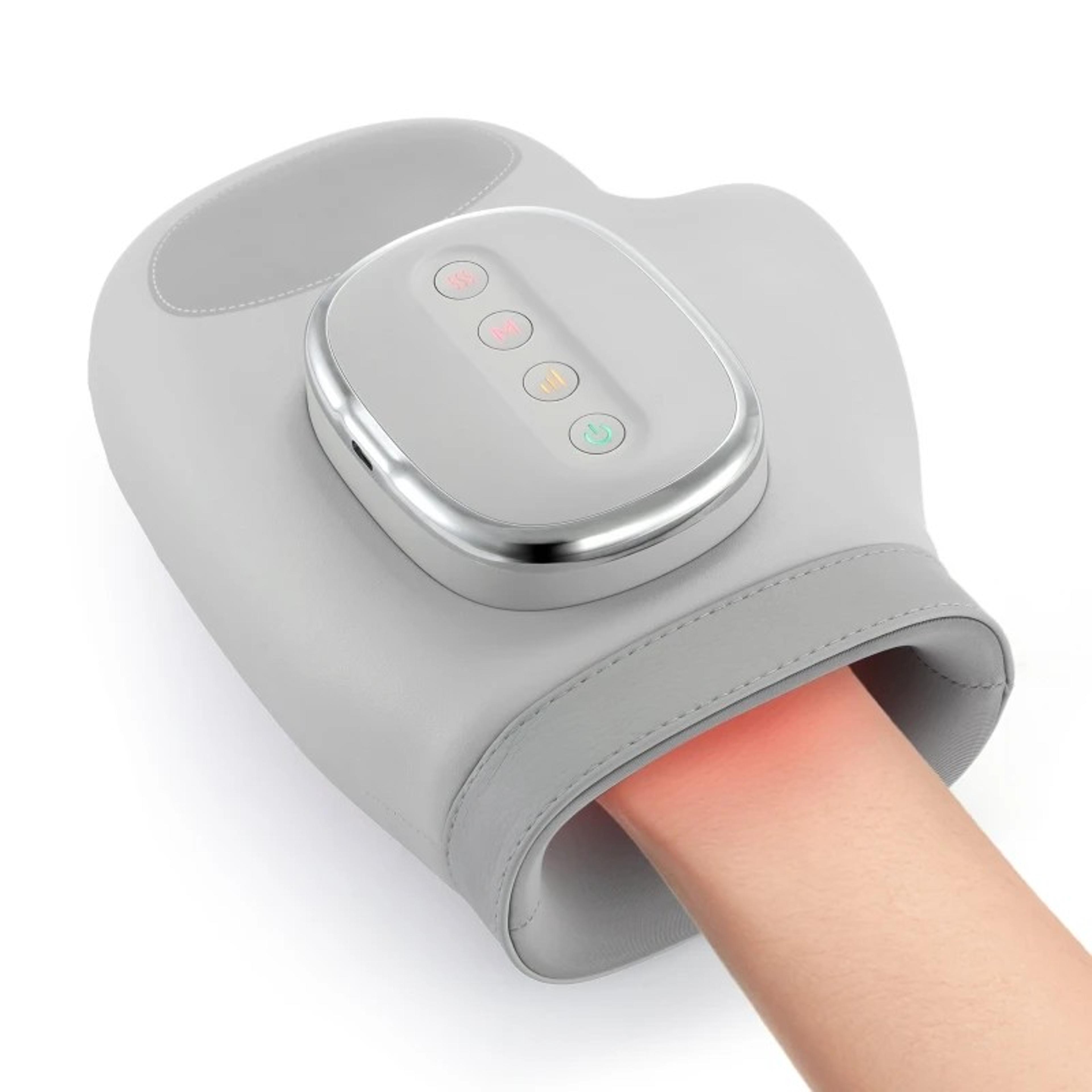 air compression hand massager glove with heat & vibration for finger wrist pain relief