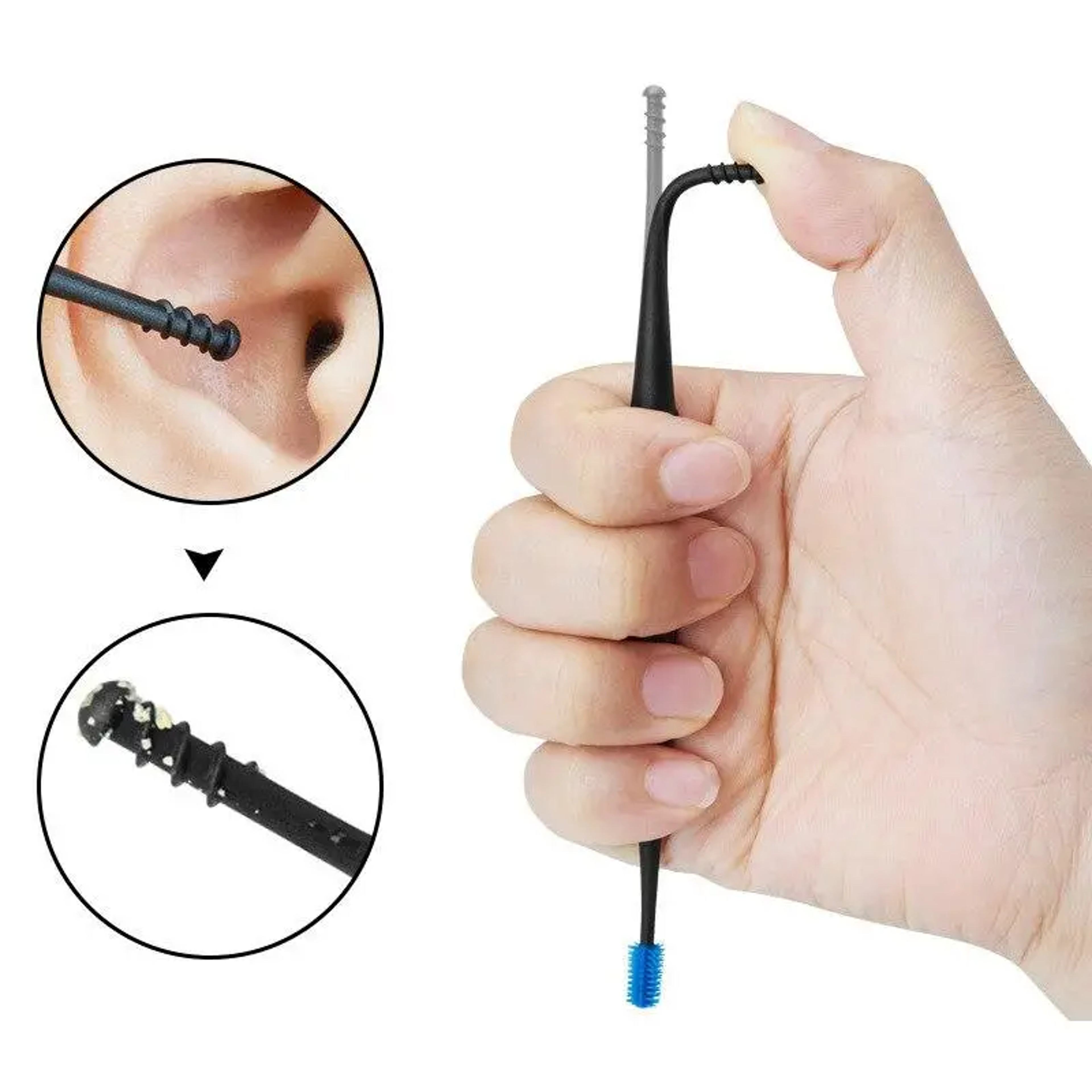 soft silicone ear cleaner tool gentle spiral ear cleaning tool for safe hygienic care