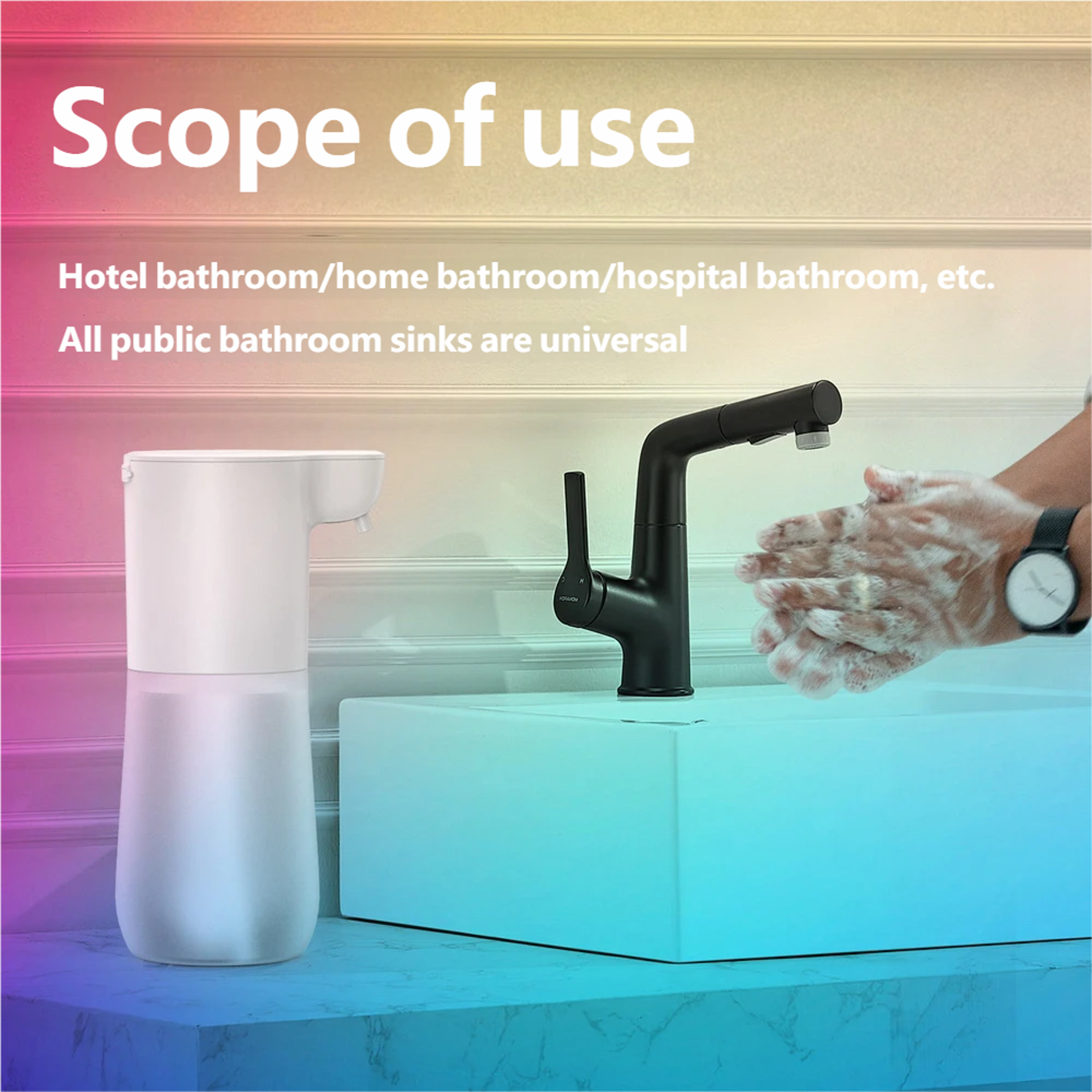 Smart Touchless Soap Dispenser USB  Rechargeable Automatic Foam Sanitizer 2