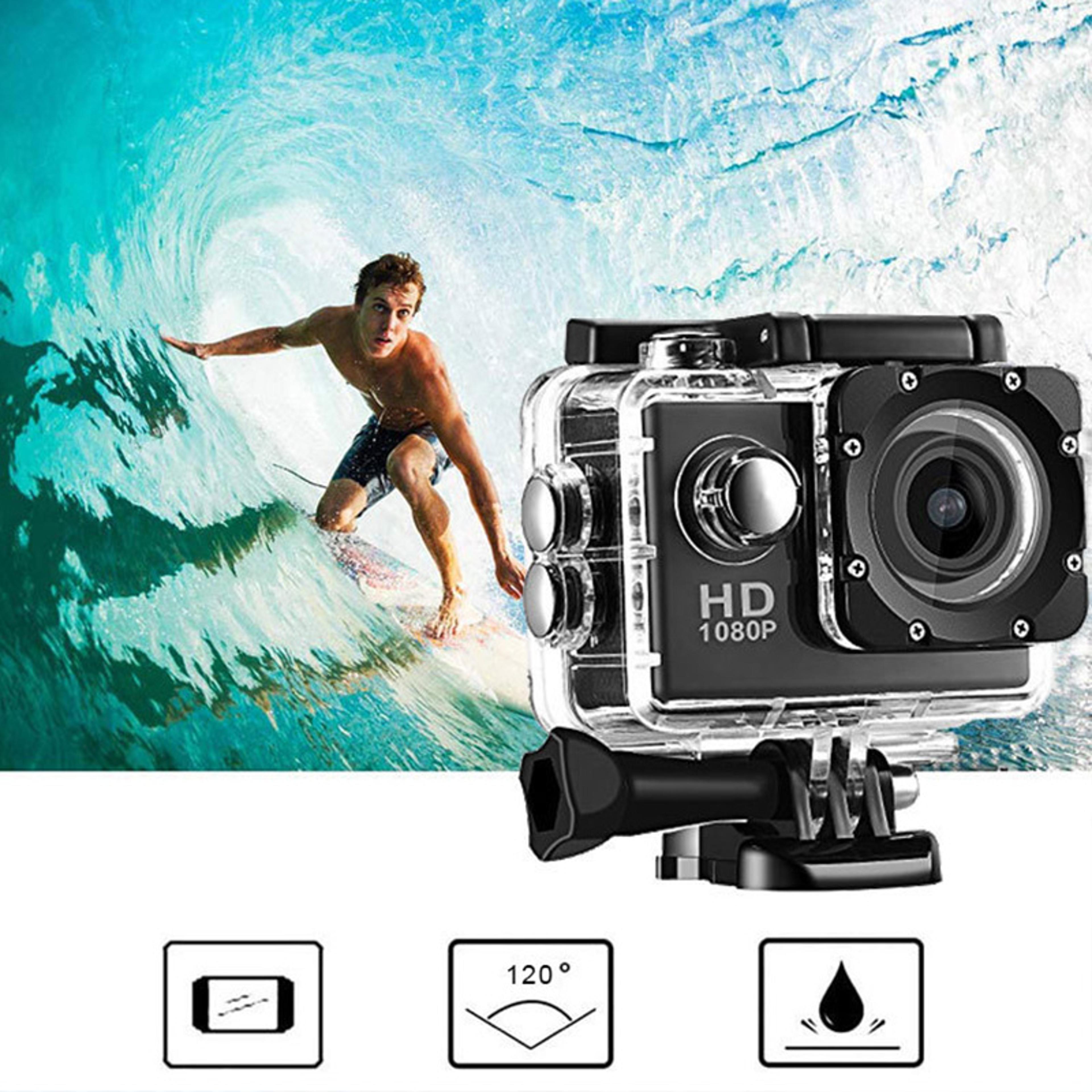waterproof action camera for helmet sports diving and outdoor adventures