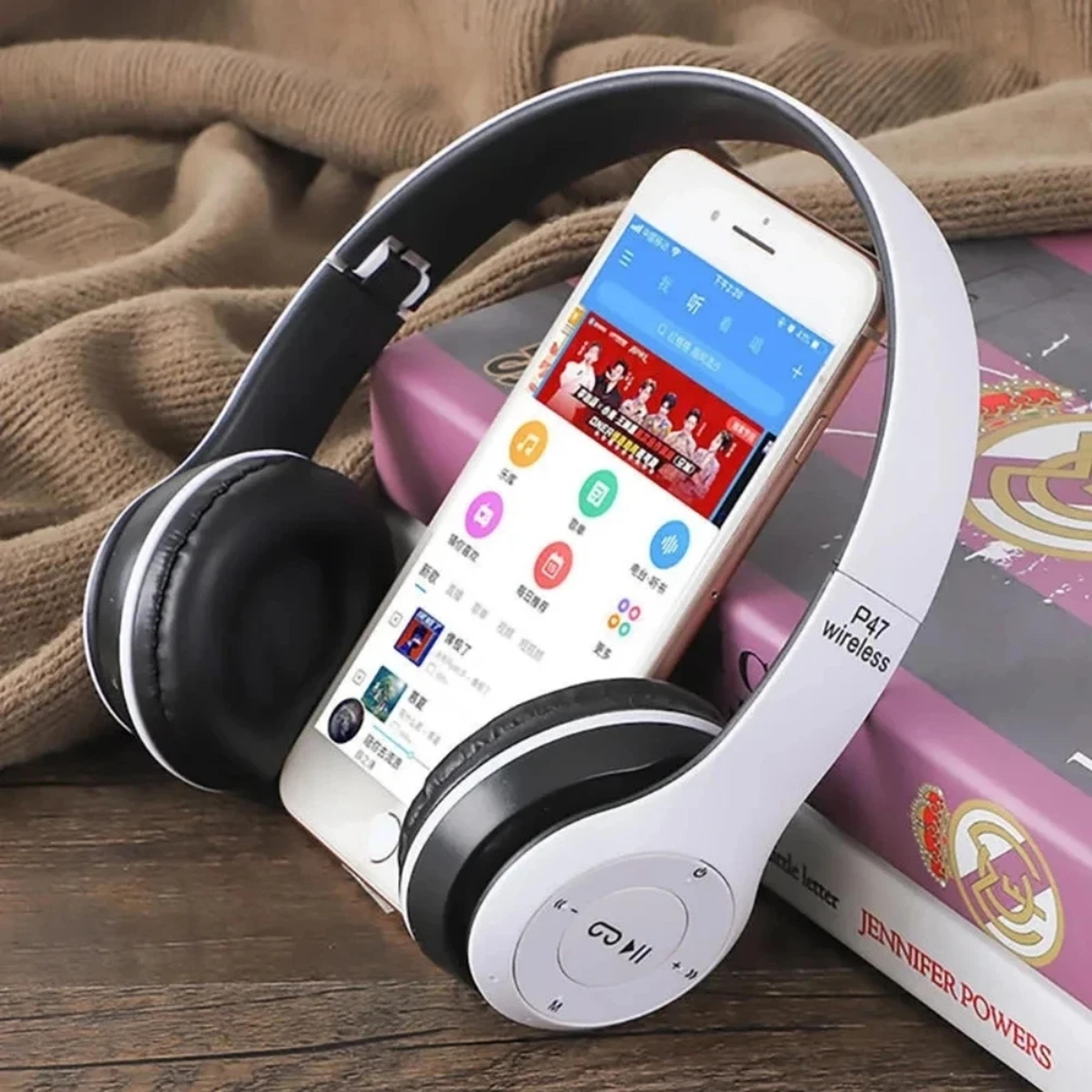 Foldable Wireless Bluetooth Headphones With Deep Bass Stereo For Music Gaming  Kids 0